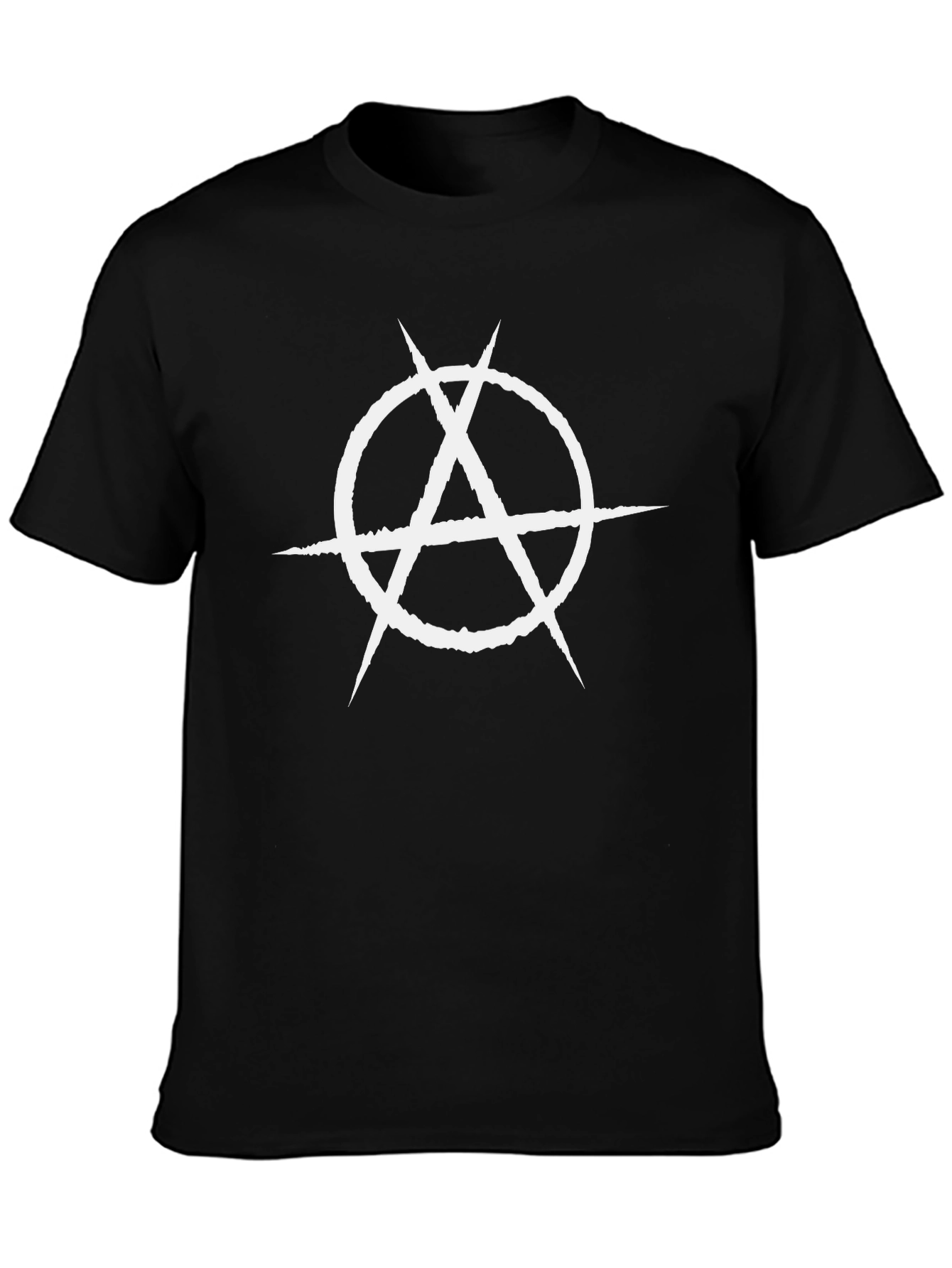 Black Anarchy Symbol Graphic T-Shirt - Bold Black Tee view 3