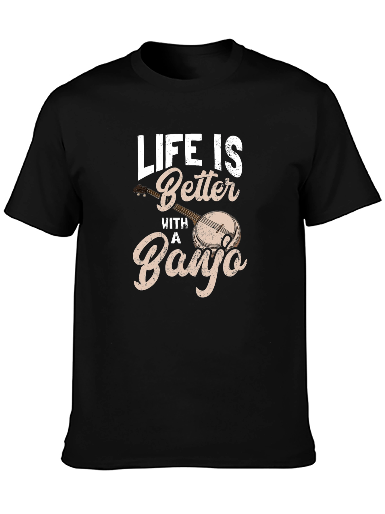 Black Life is Better With a Banjo Graphic Tee view 3
