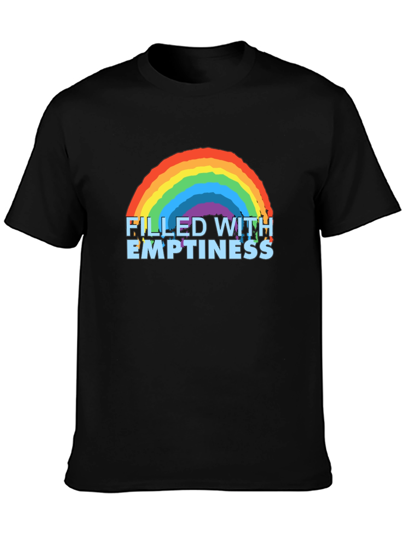 Black Filled With Emptiness Graphic Tee view 3