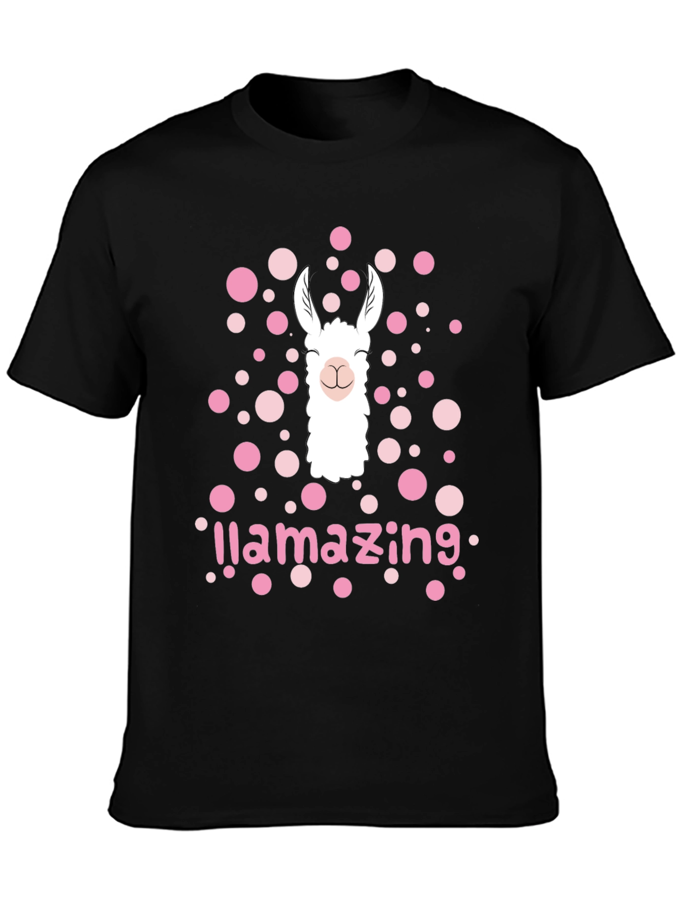 Black Llamazing Graphic Tee - Cute Llama T-Shirt view 3
