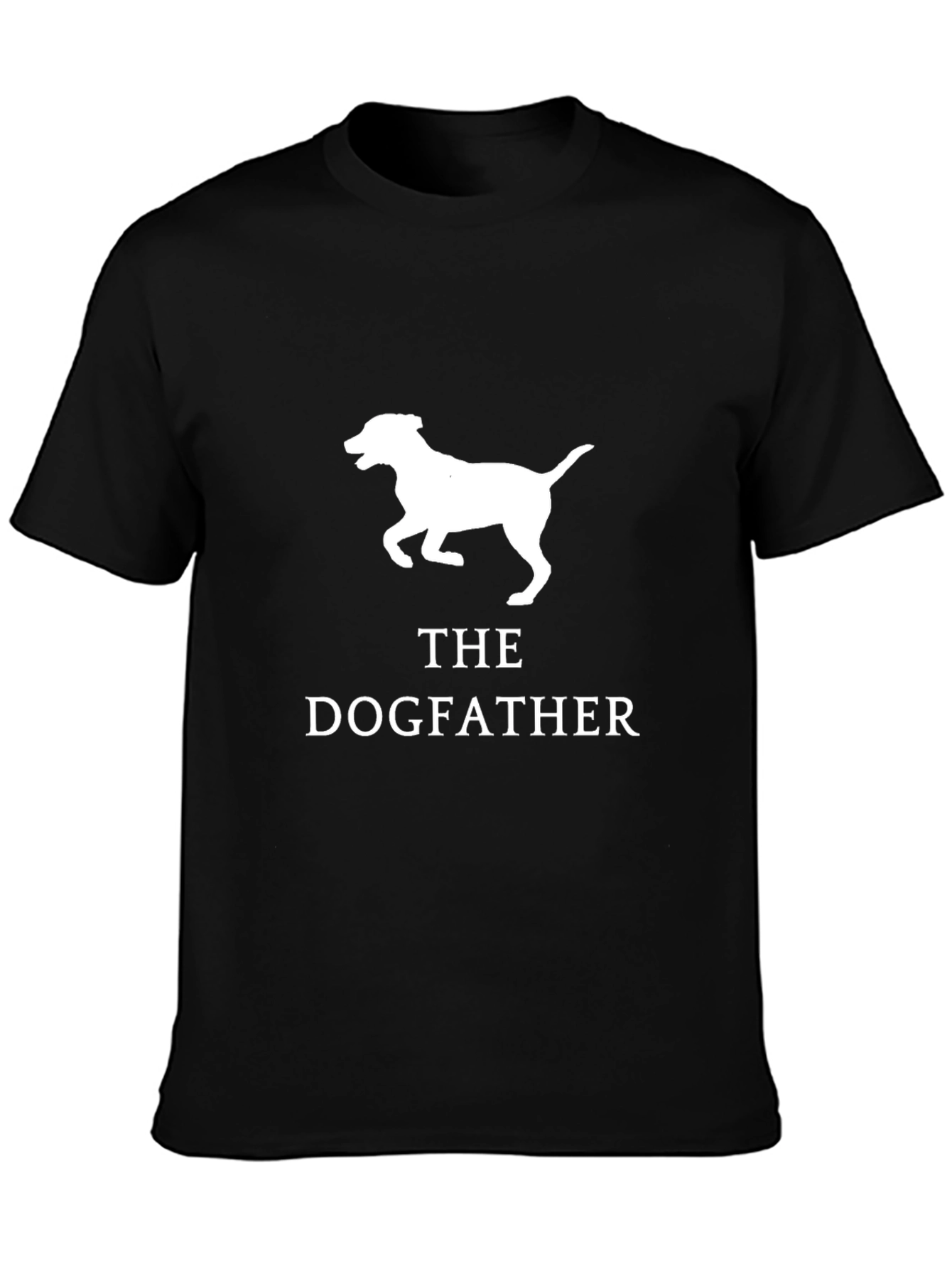 Black The Dogfather T-Shirt - Funny Dog Lover Tee view 3