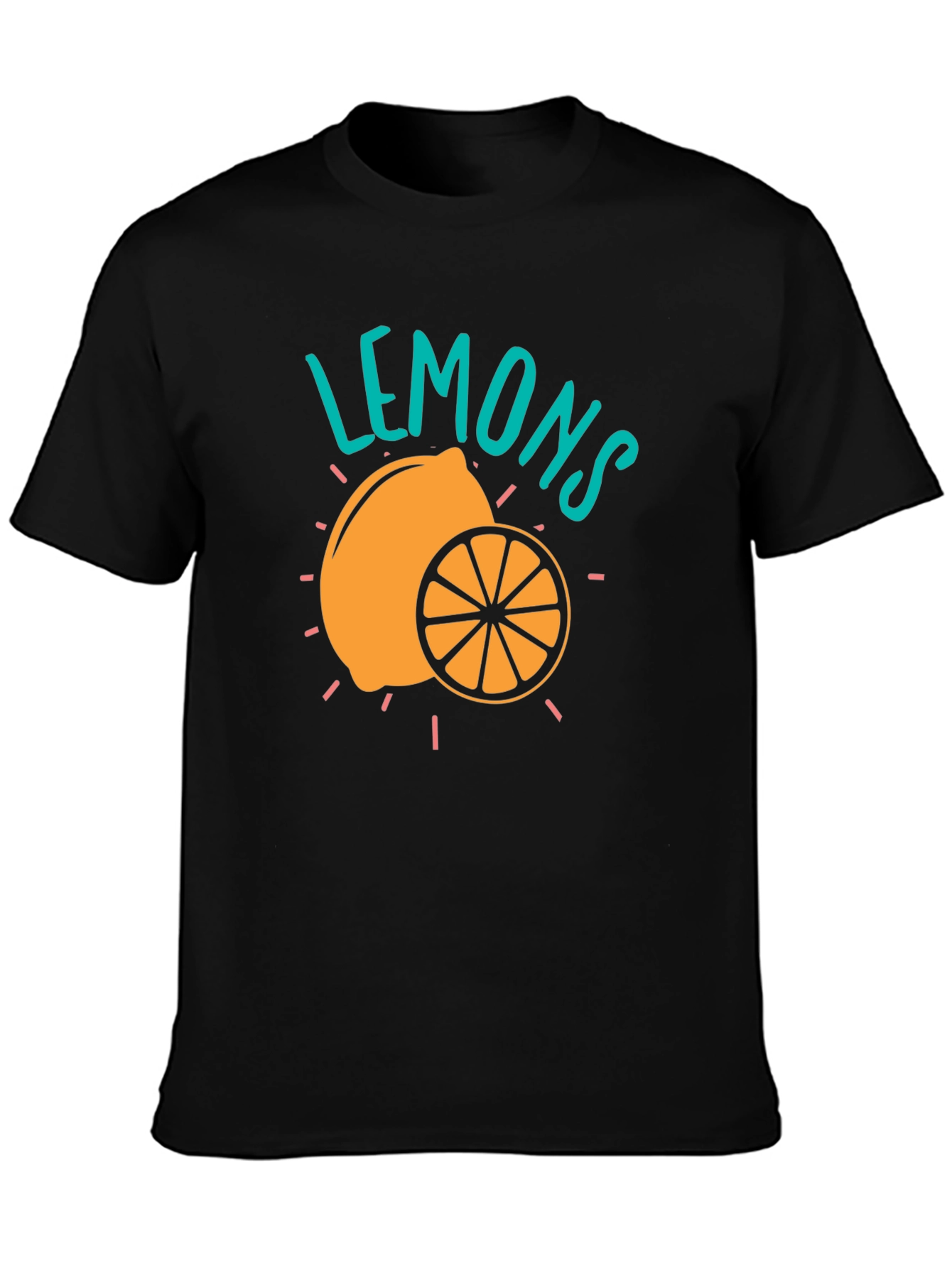 Black Lemons Graphic T-Shirt - Trendy Fruit Design view 3