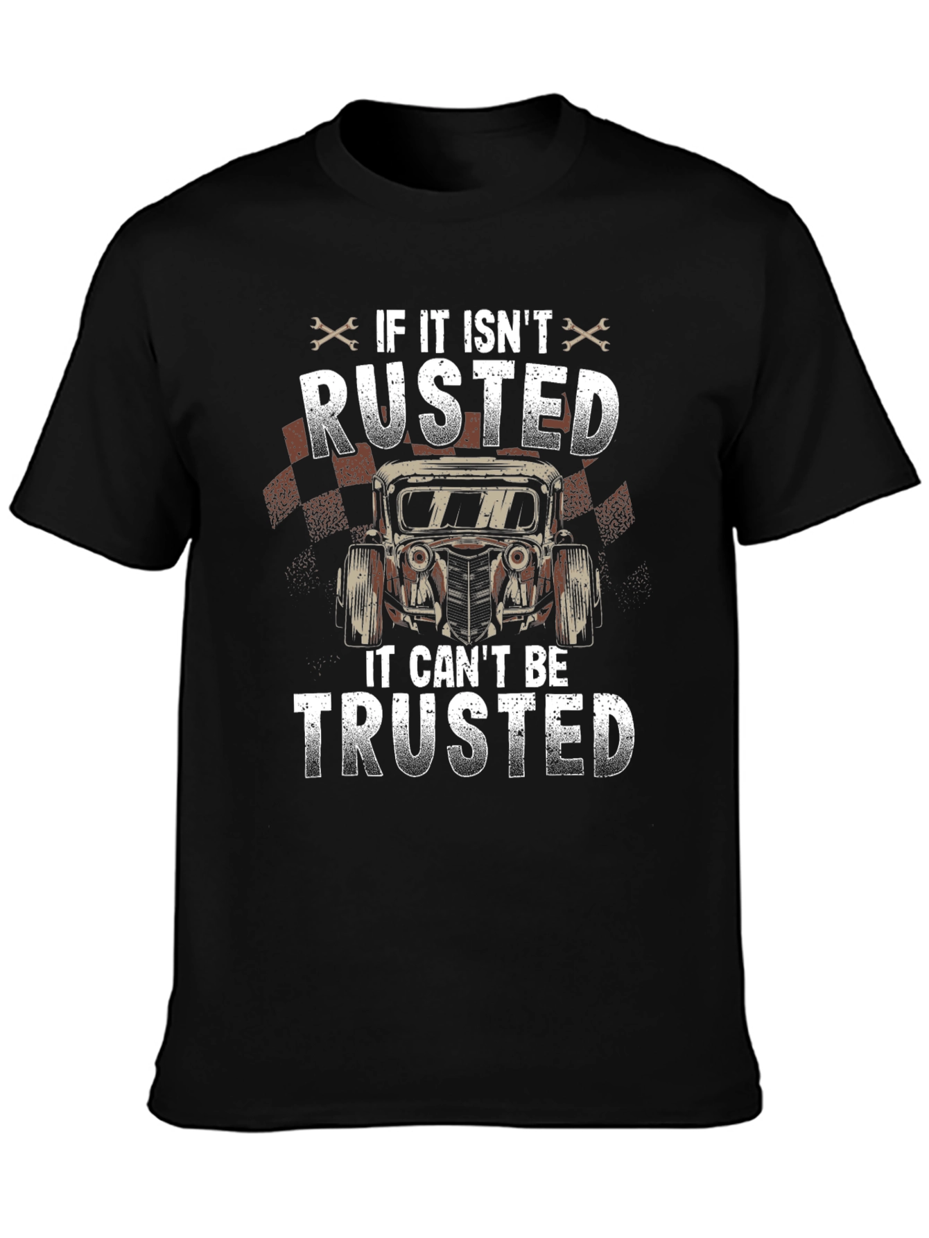 Black Rusted Car T-Shirt view 3