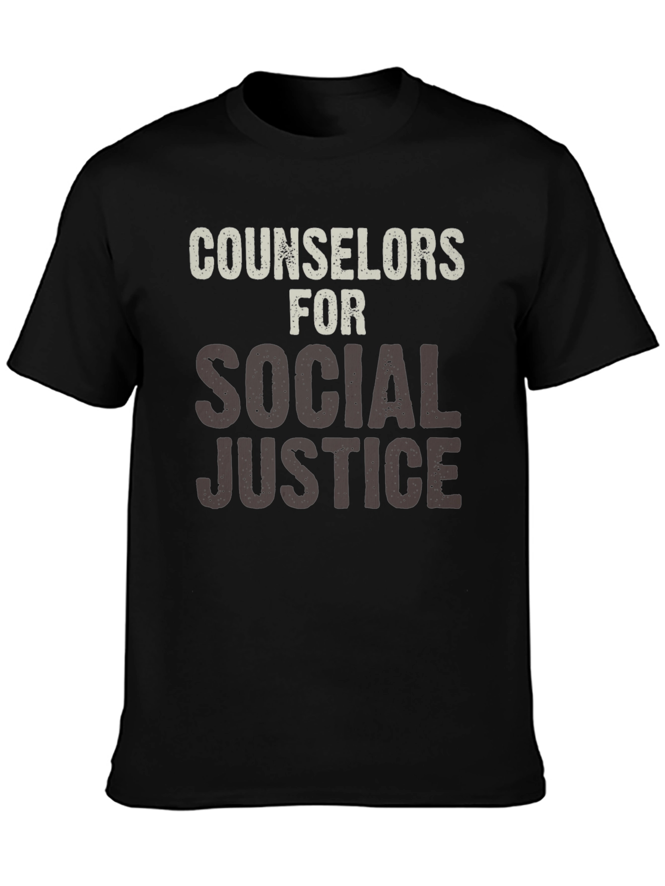 Black Counselors for Social Justice Black T-Shirt view 3