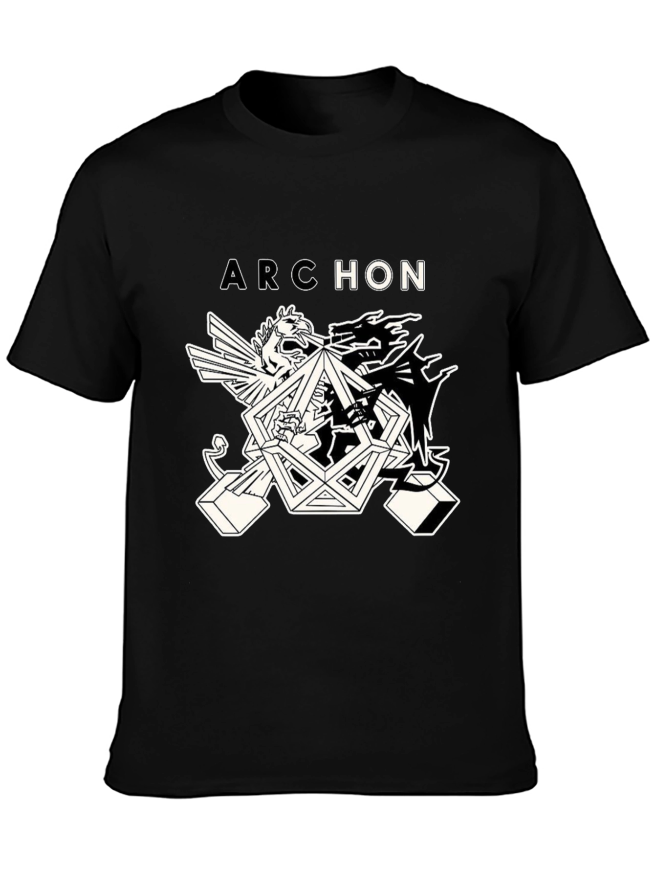 Black Archon Graphic Tee - Black Cotton Blend view 3