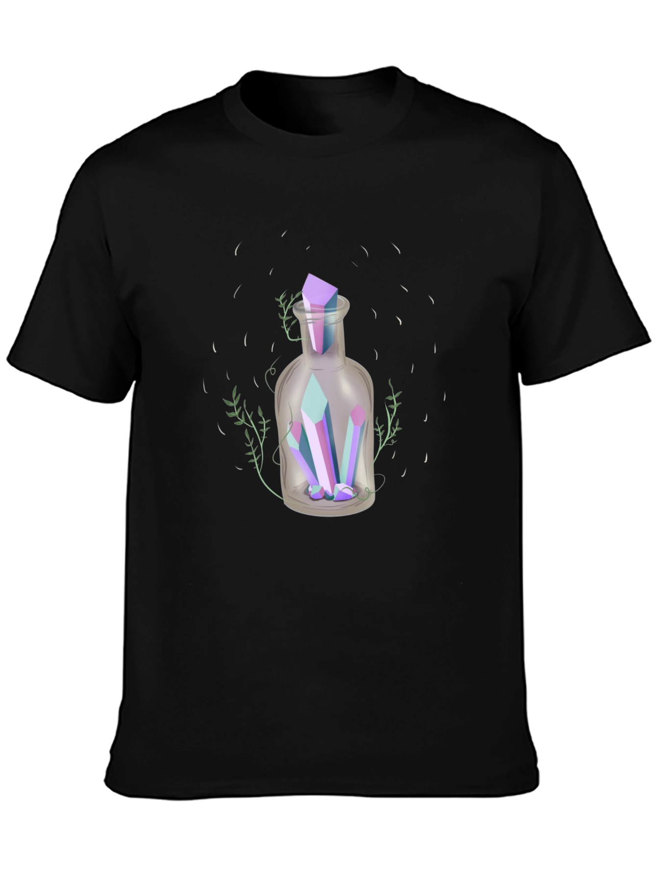 Black Mystic Crystal Bottle T-Shirt view 3