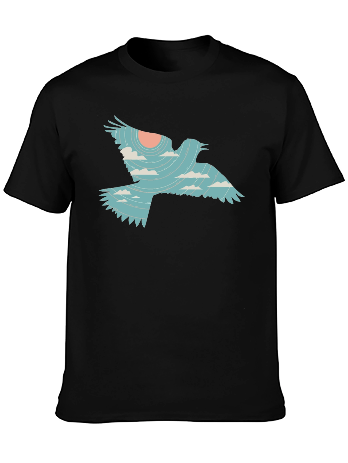 Black Sky Bird Graphic Tee - Unique Design view 3