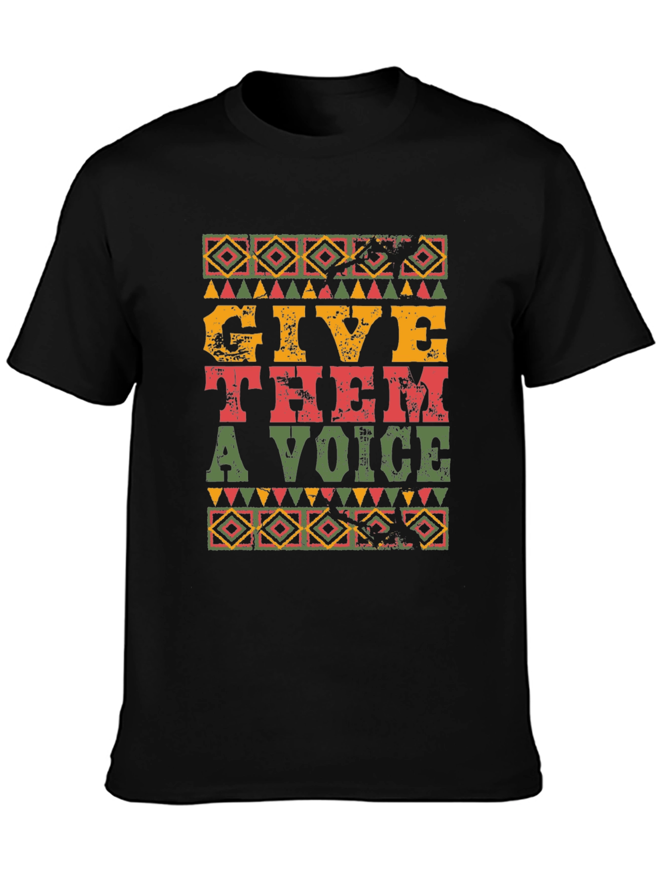 Black Give Them a Voice Black T-Shirt view 3