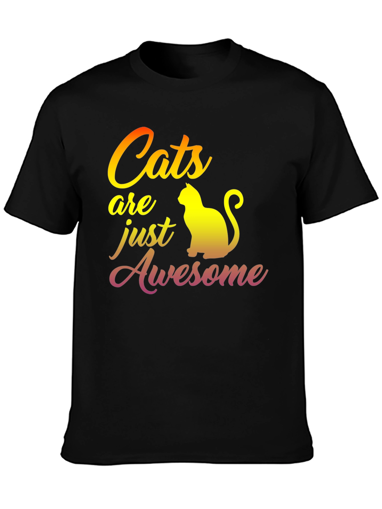 Black Cats Are Awesome Graphic T-Shirt view 3