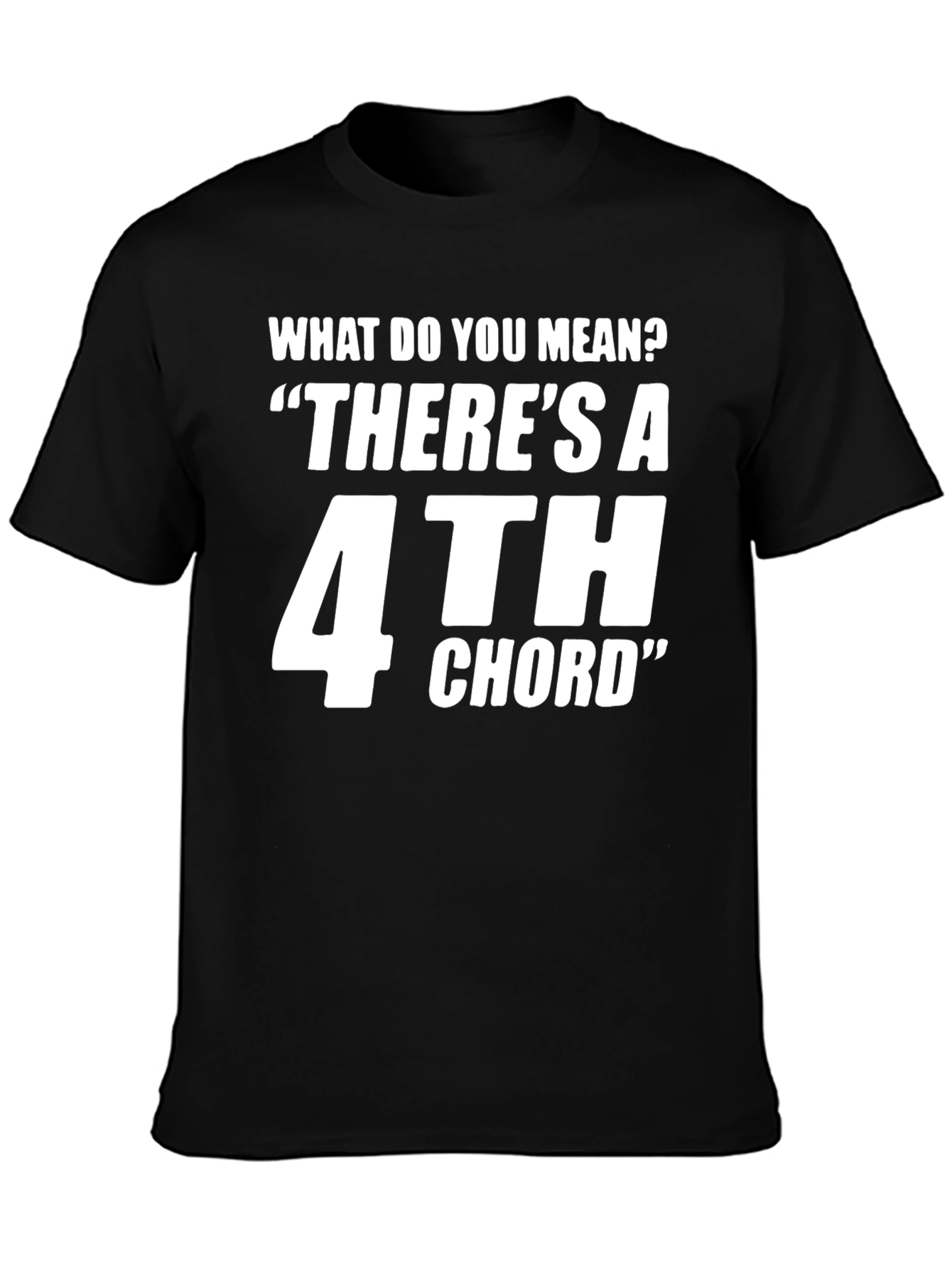 Black 4th Chord Musician T-Shirt - Black view 3