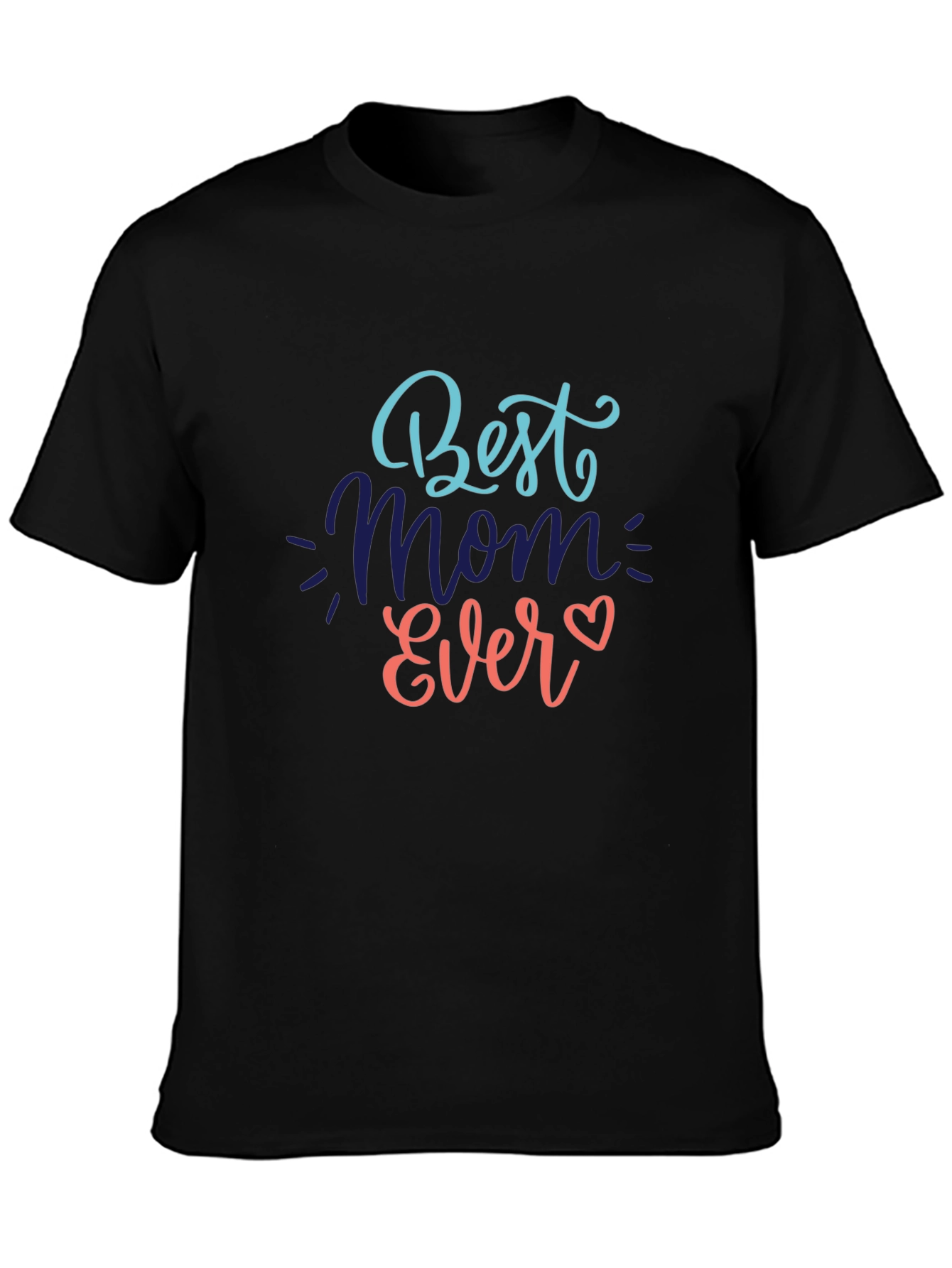Black Best Mom Ever Graphic T-Shirt view 3