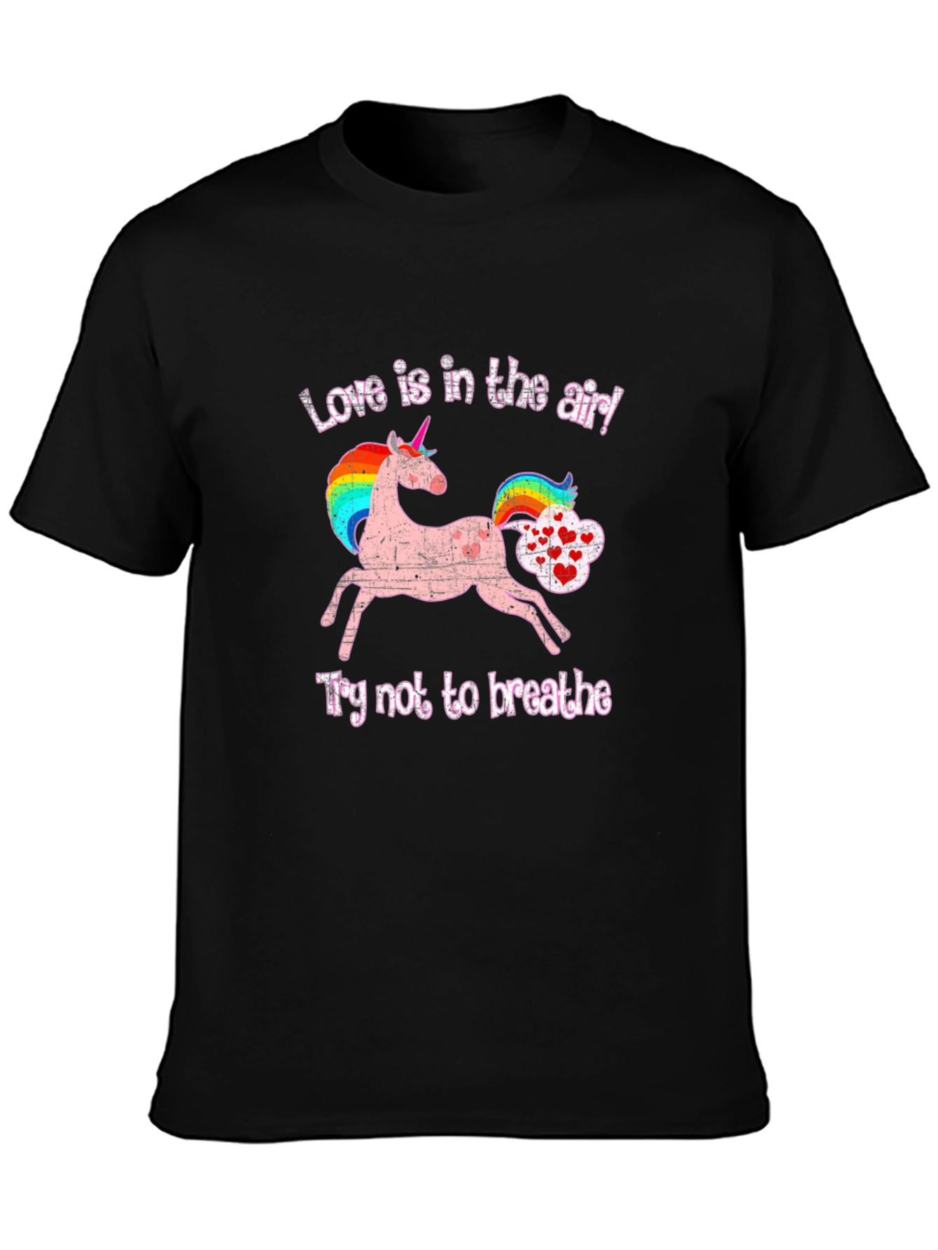 Black Unicorn 'Love is in the Air' Graphic Tee view 3