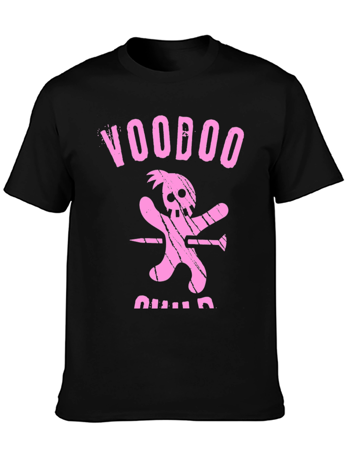 Black Voodoo Child Graphic T-Shirt view 3