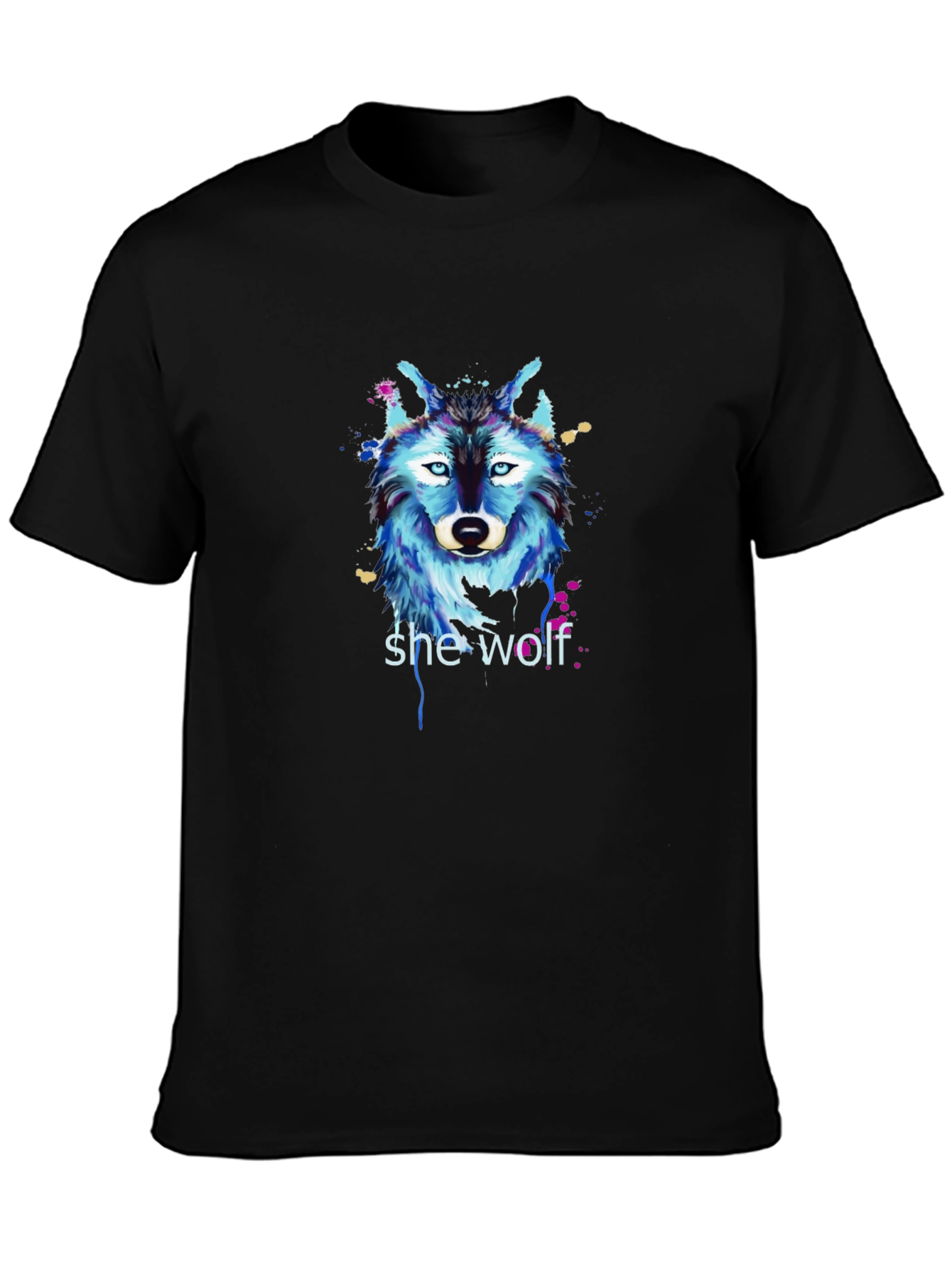 Black She Wolf Graphic T-Shirt view 3