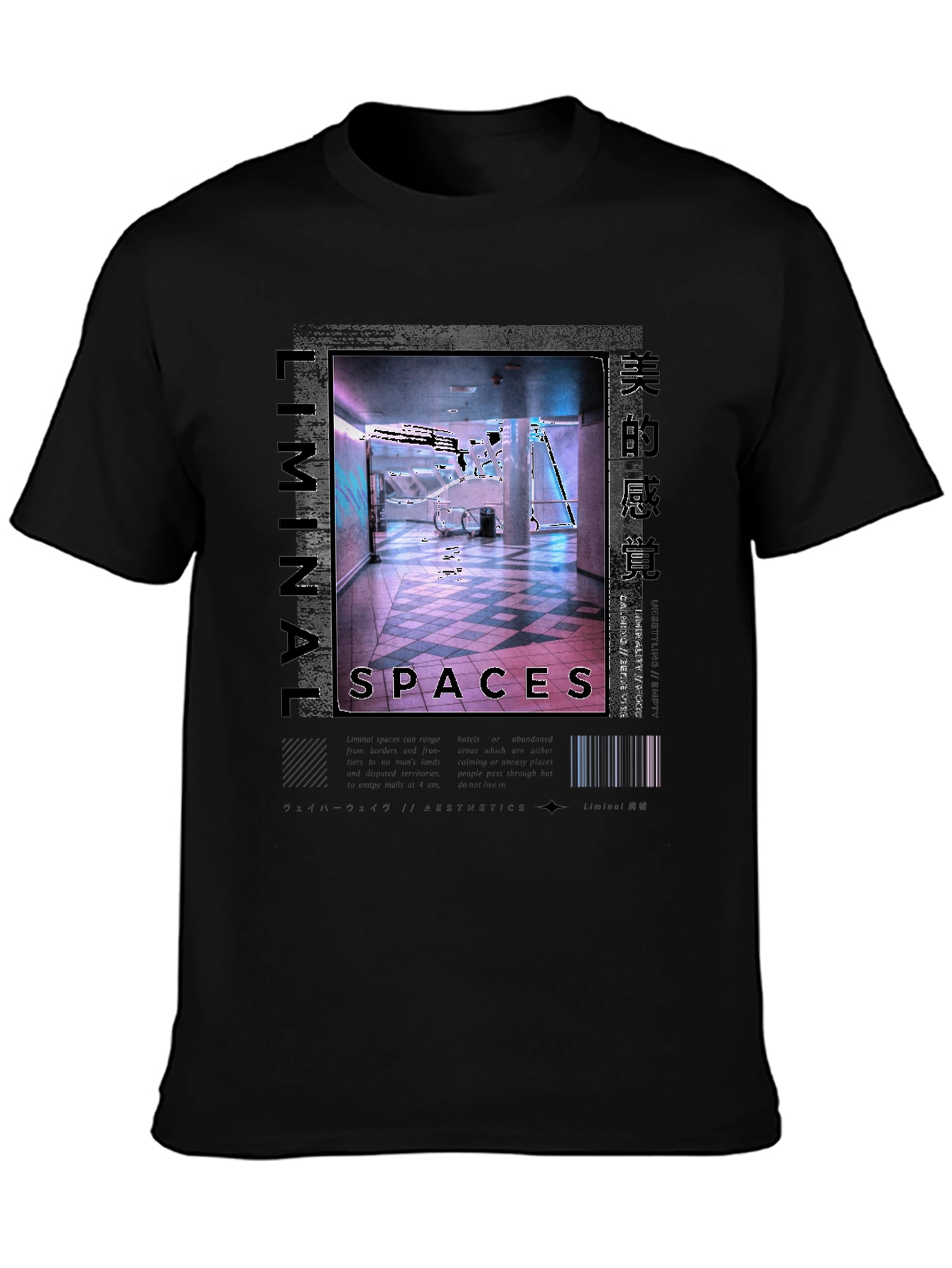 Black Liminal Spaces Graphic Tee - Black Urban Style view 3