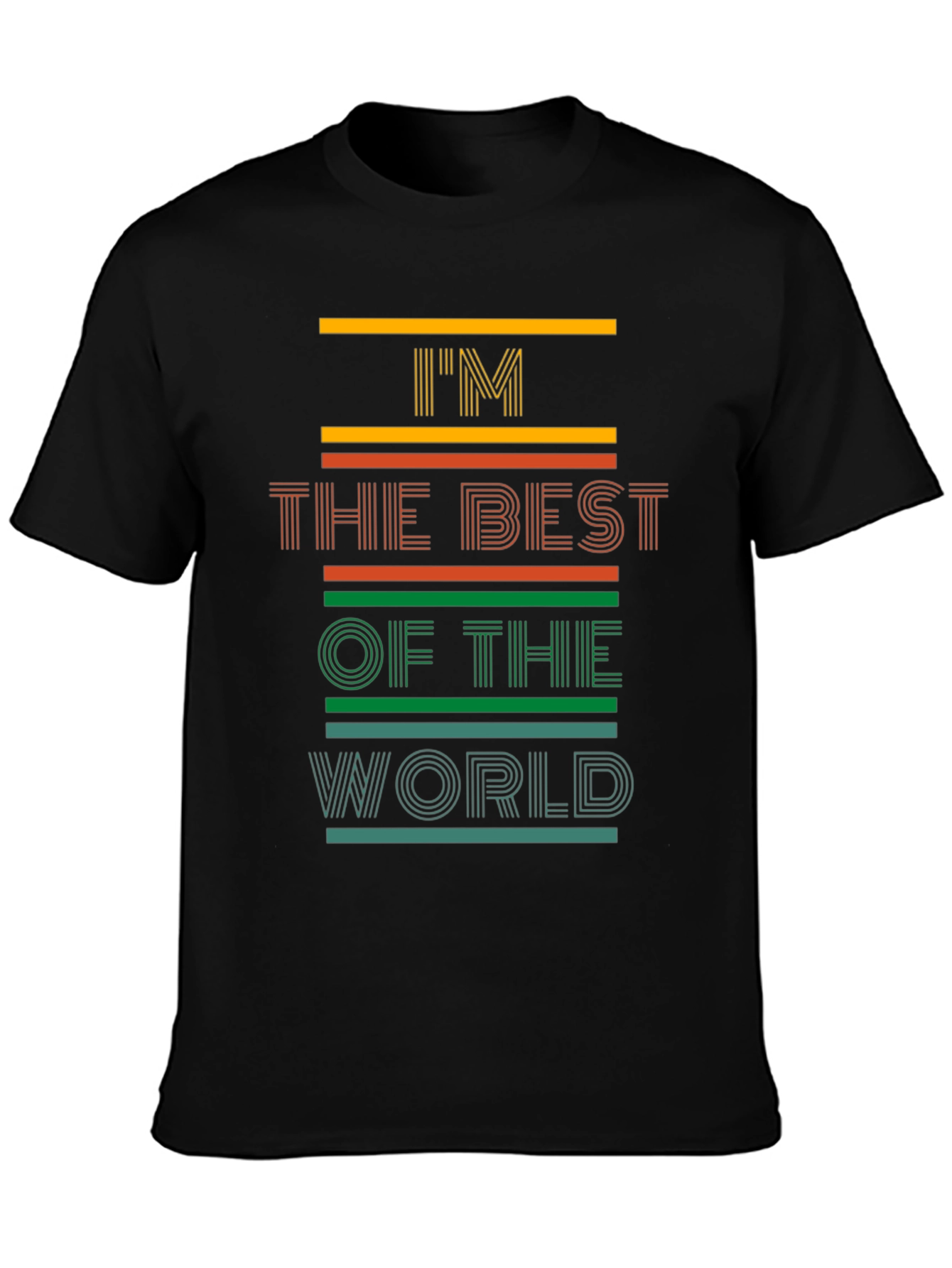 Black I'm The Best Of The World Men's Graphic Tee view 3