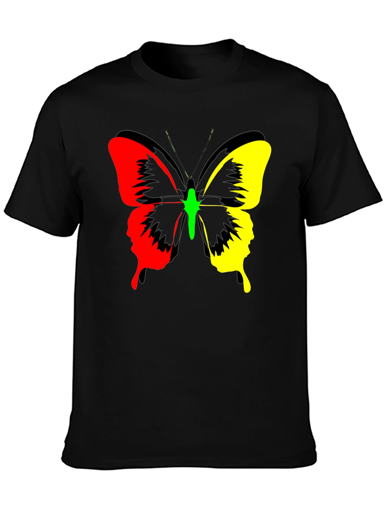 Black Butterfly Graphic Print Tee - Bold Fashion view 3