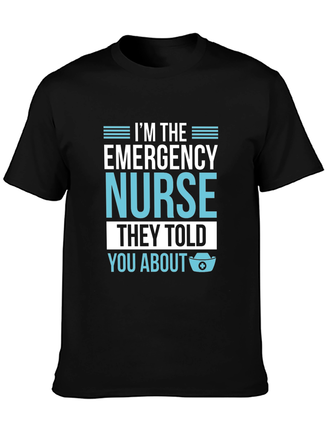 Black Emergency Nurse T-Shirt - Funny Nurse Gift view 3