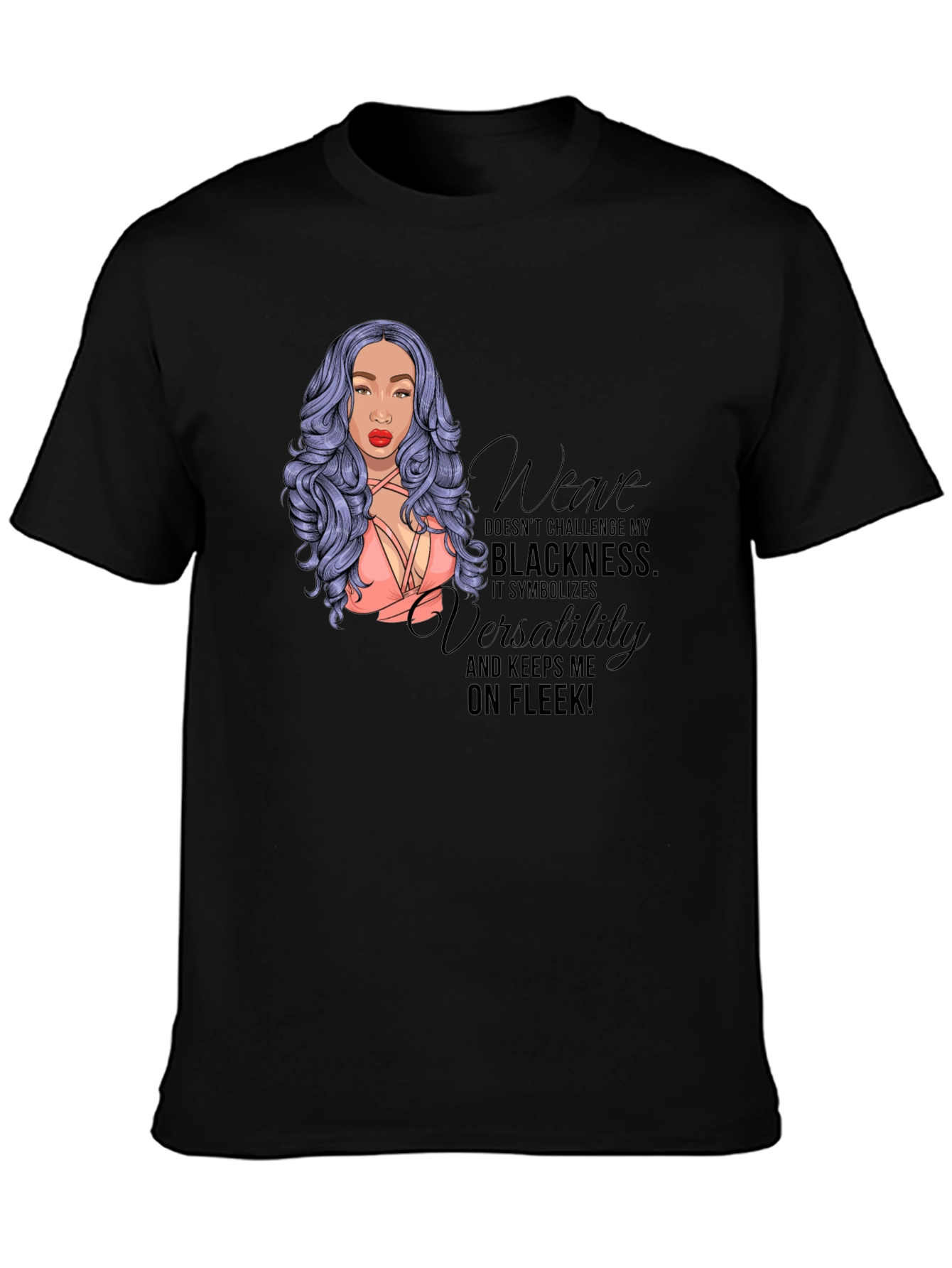 Black Weave On Fleek Graphic Tee view 3