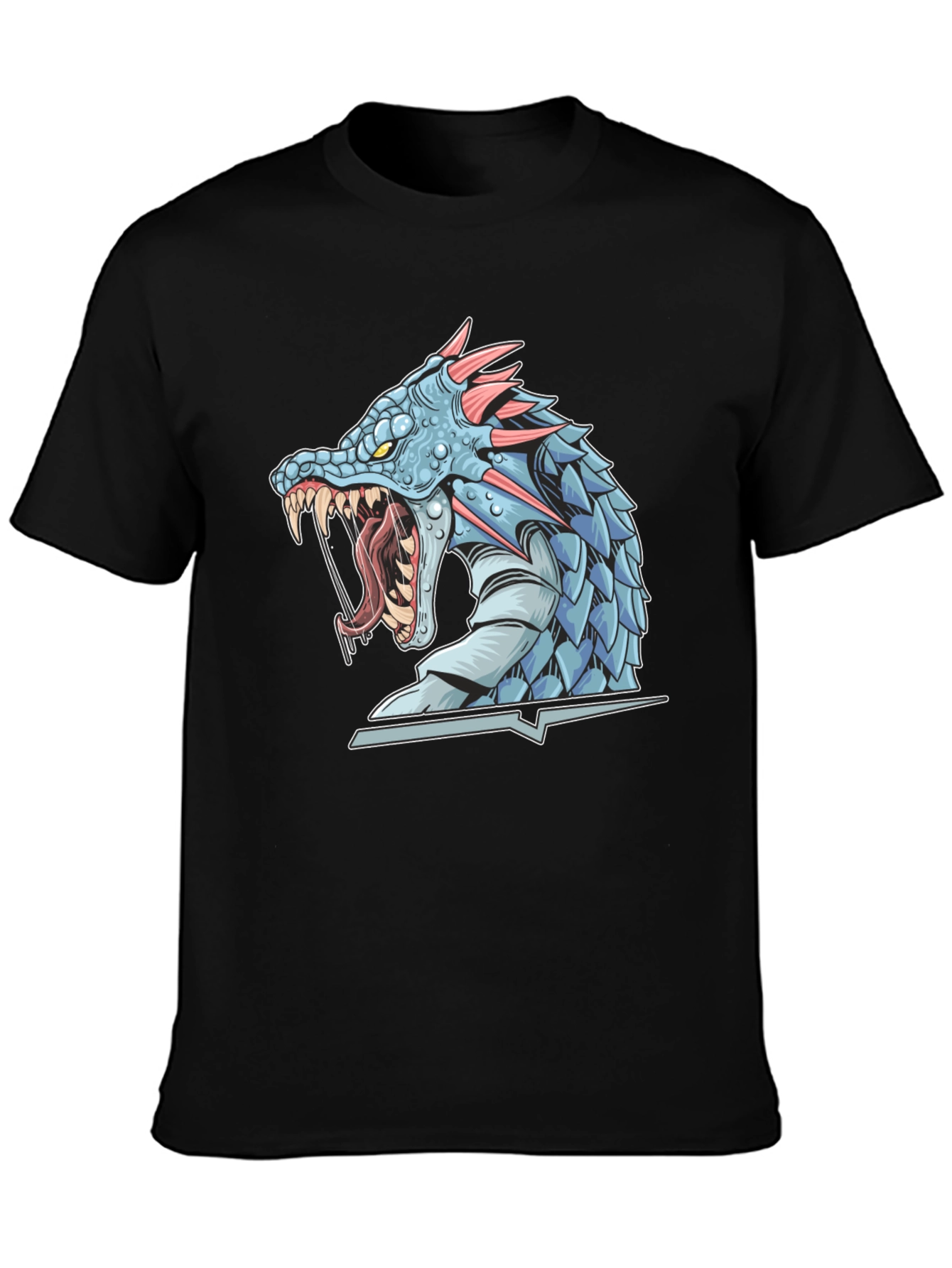 Black Dragon Graphic Tee - Black Cotton Shirt view 3