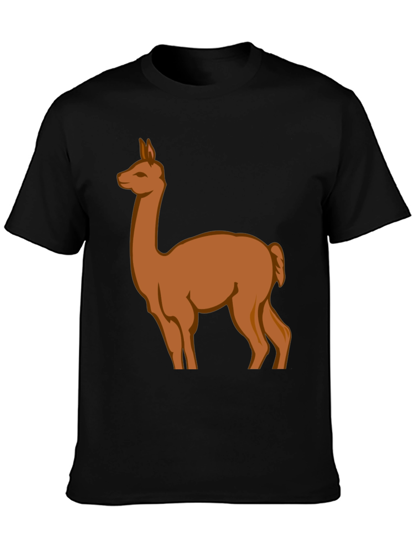 Black Llama Graphic Tee - Black Cotton Blend view 3