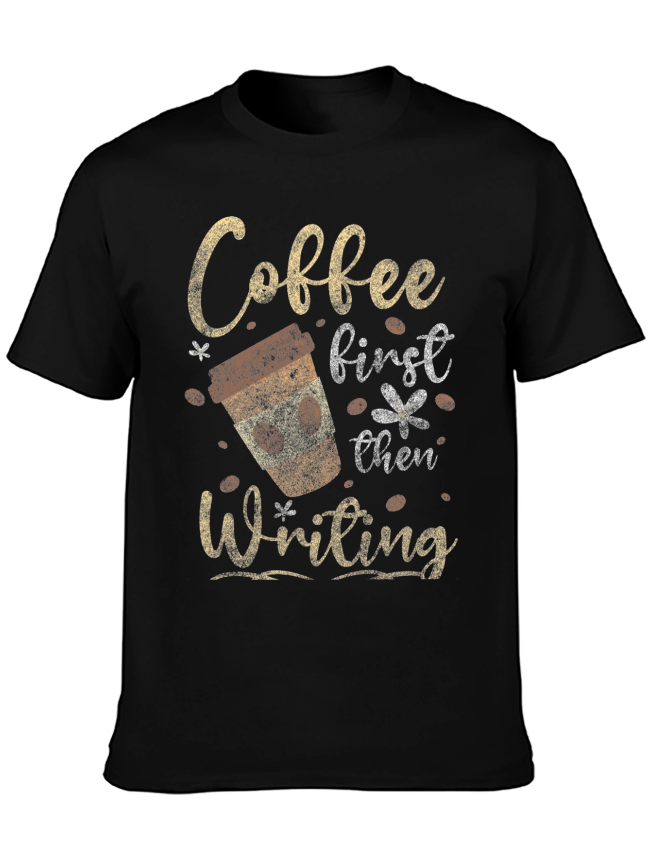Black Coffee First Then Writing Graphic Tee view 3