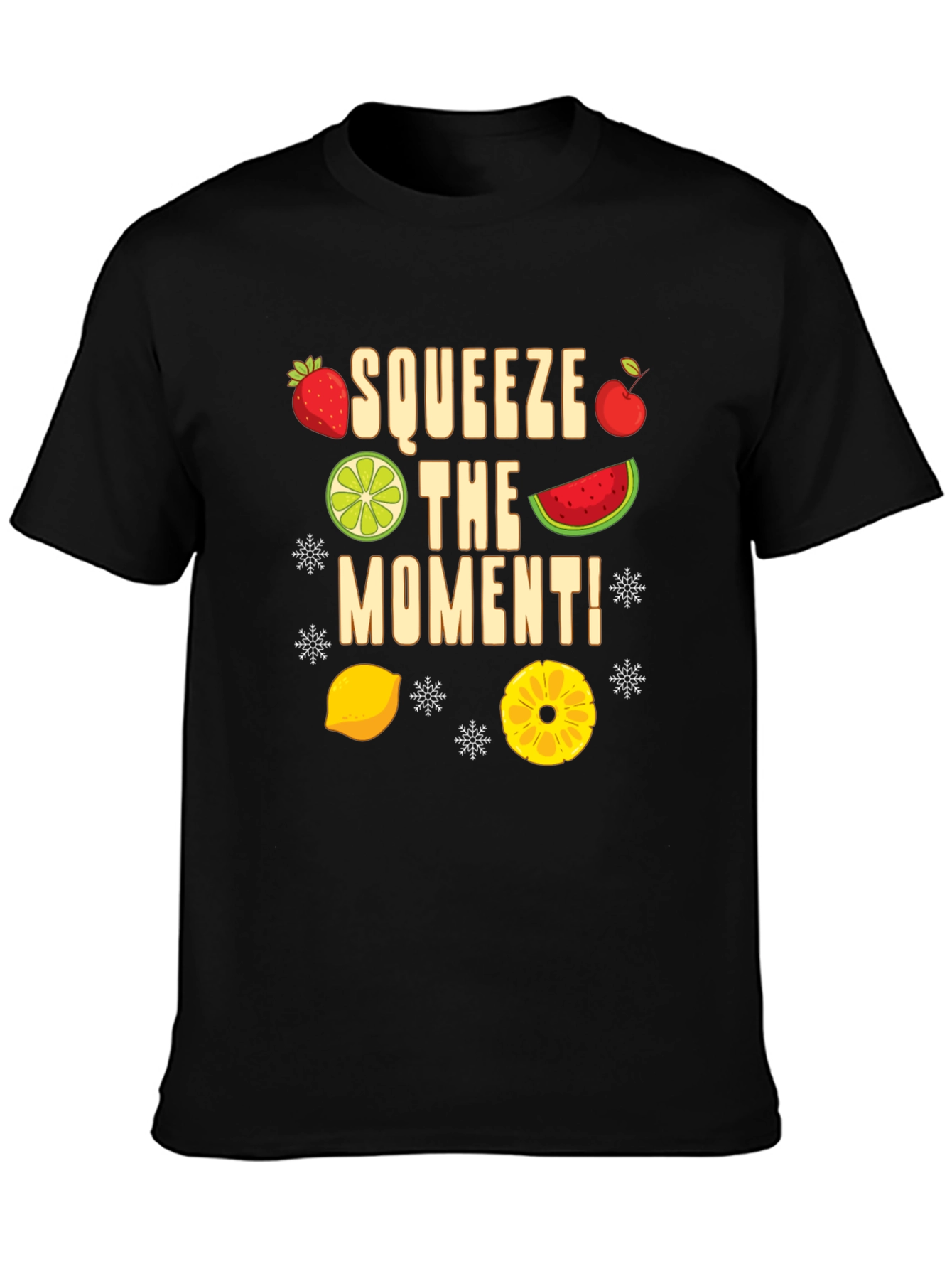 Black Squeeze the Moment Fruit T-Shirt view 3