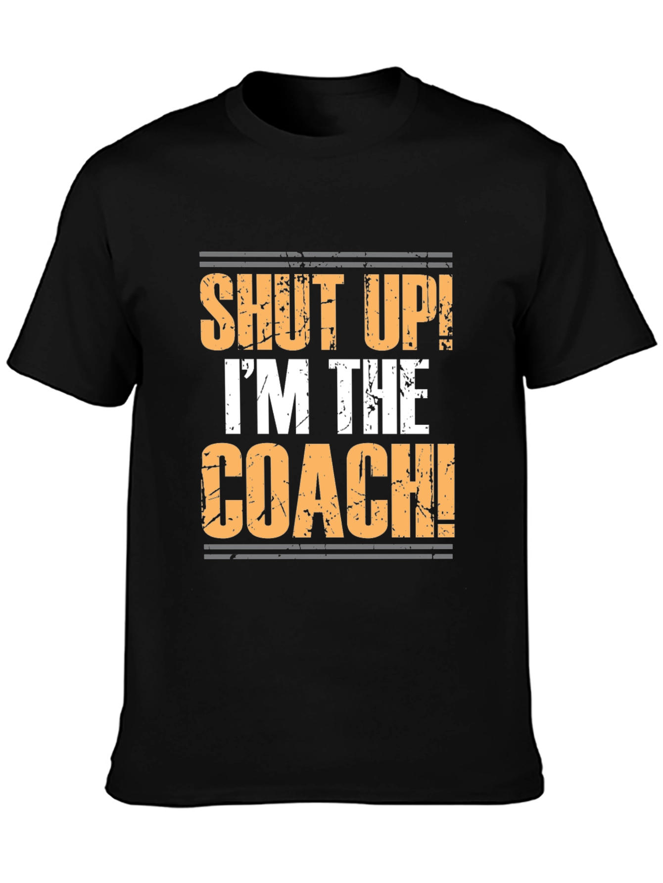 Black Shut Up! I'm the Coach! Graphic Tee view 3