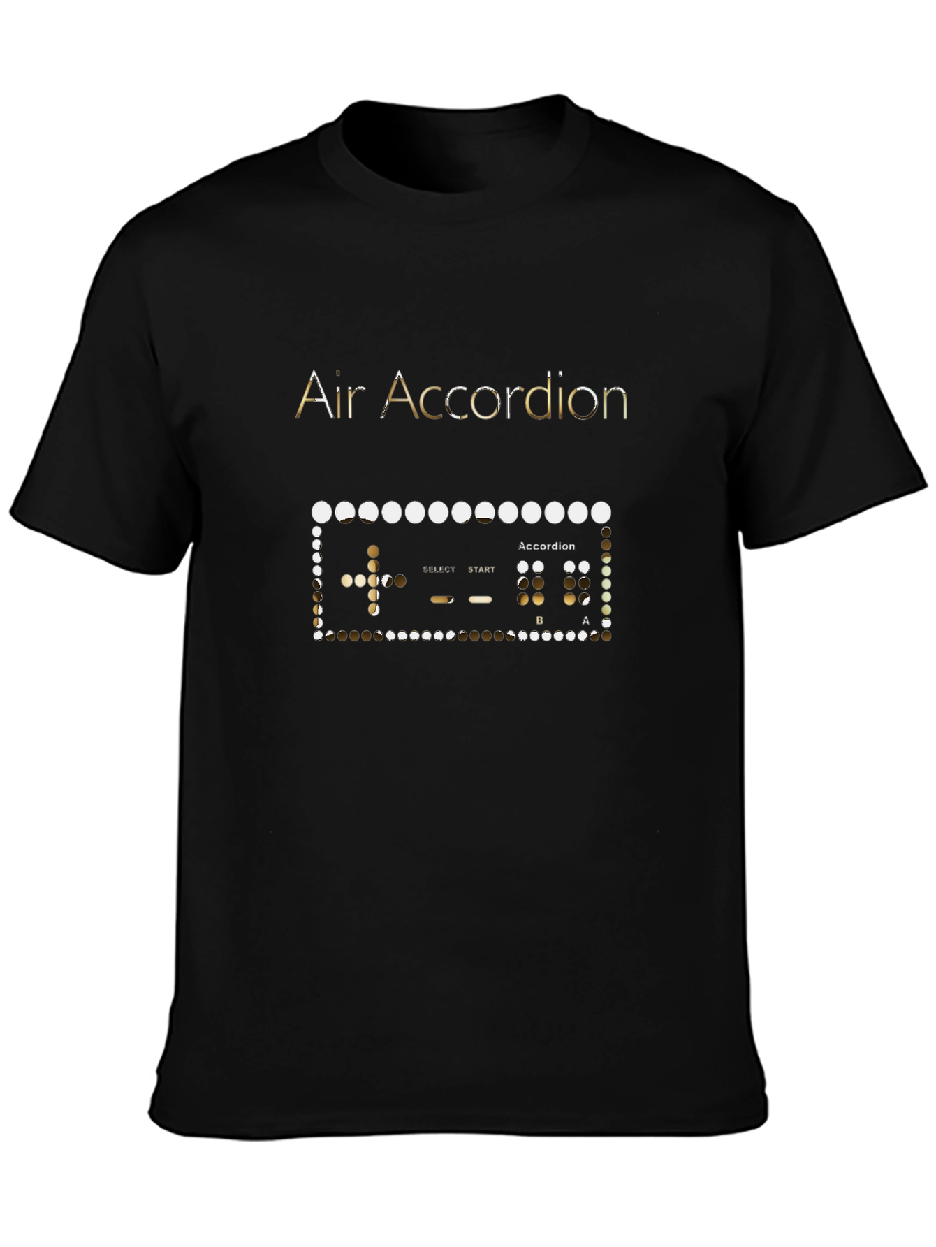 Black Air Accordion Graphic T-Shirt - Black Cotton Tee view 3