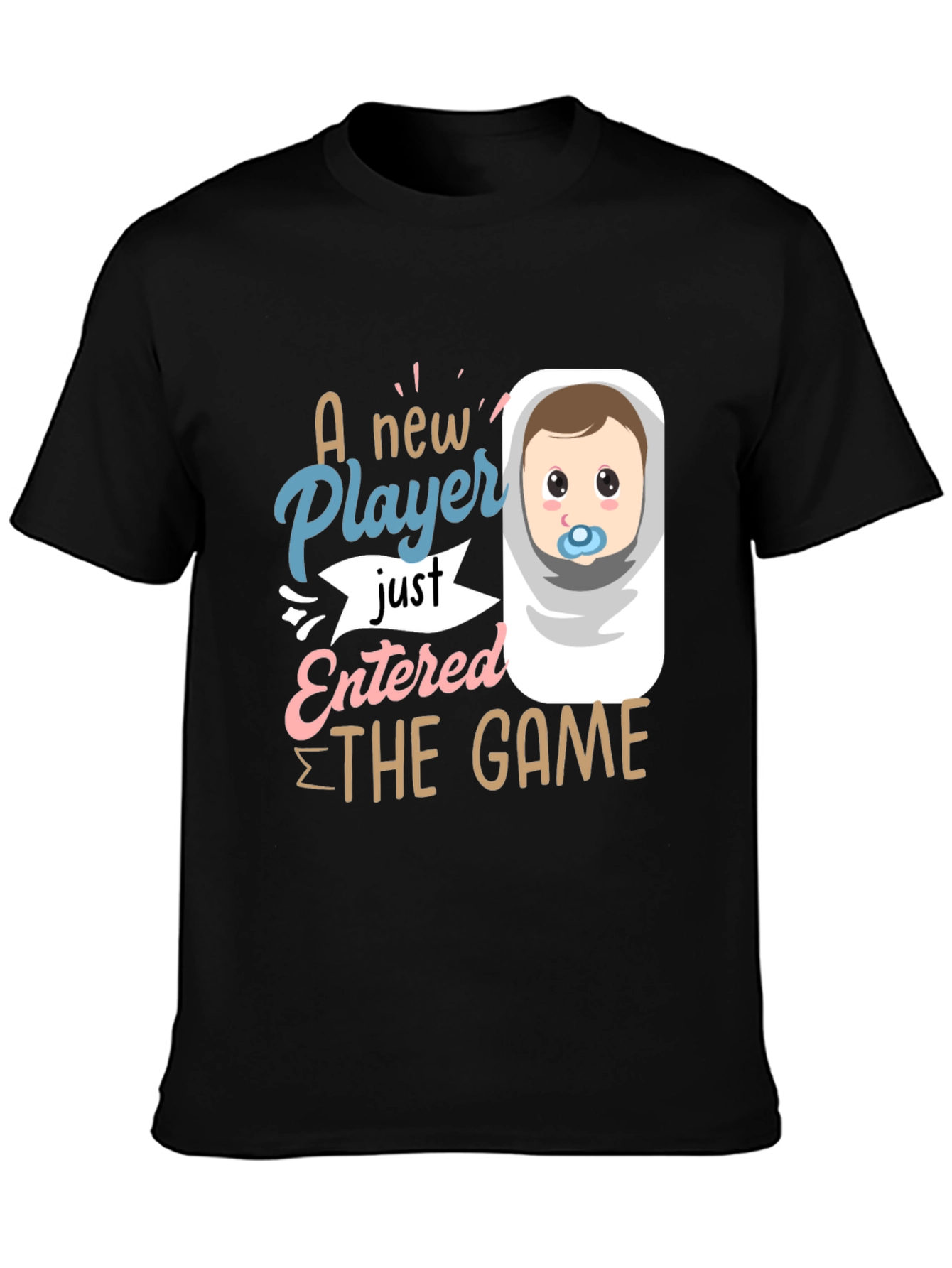 Black New Player Baby Graphic Tee view 3