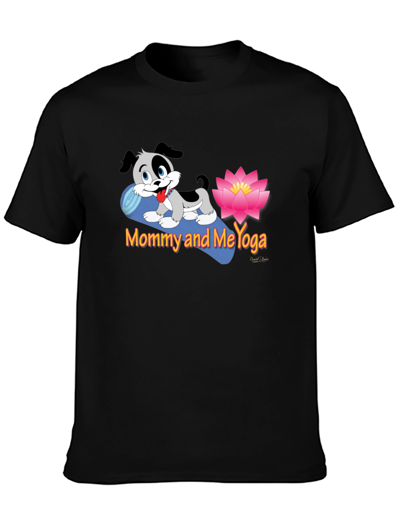 Black Mommy and Me Yoga Black T-Shirt view 3