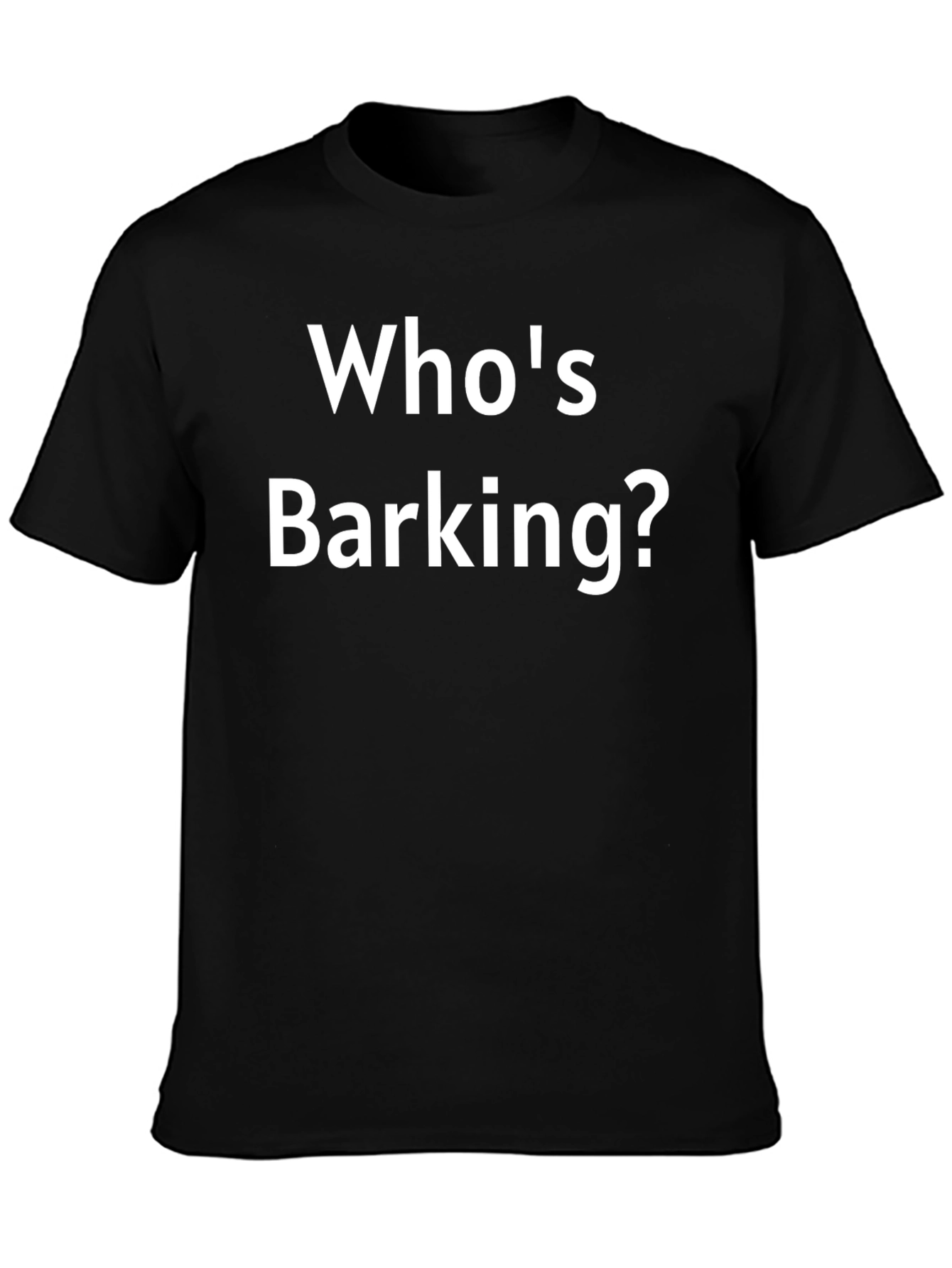 Black Who's Barking? Graphic T-Shirt view 3