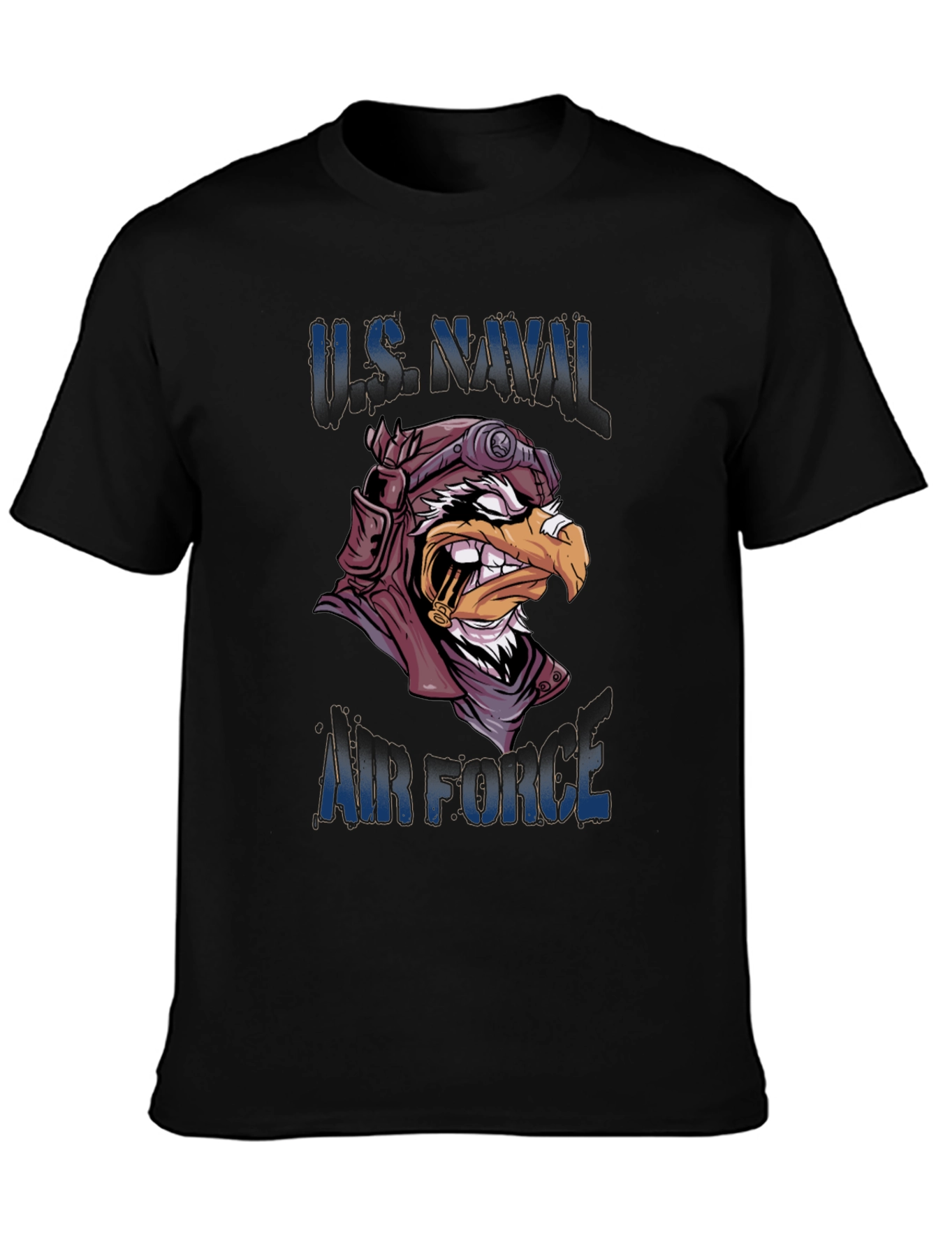 Black U.S. Naval Air Force Eagle T-Shirt view 3