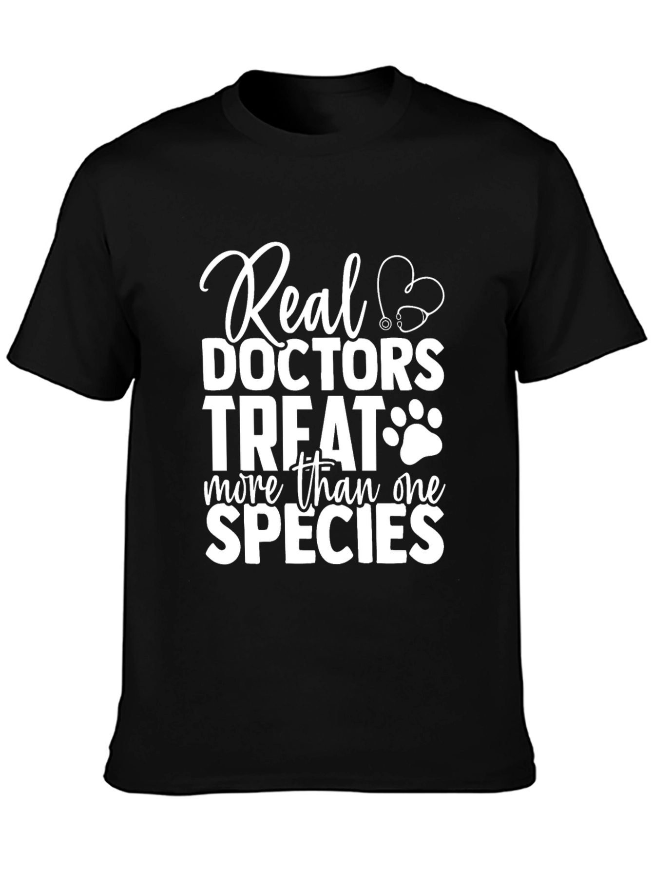 Black Real Doctors Treat More Than One Species T-Shirt view 3