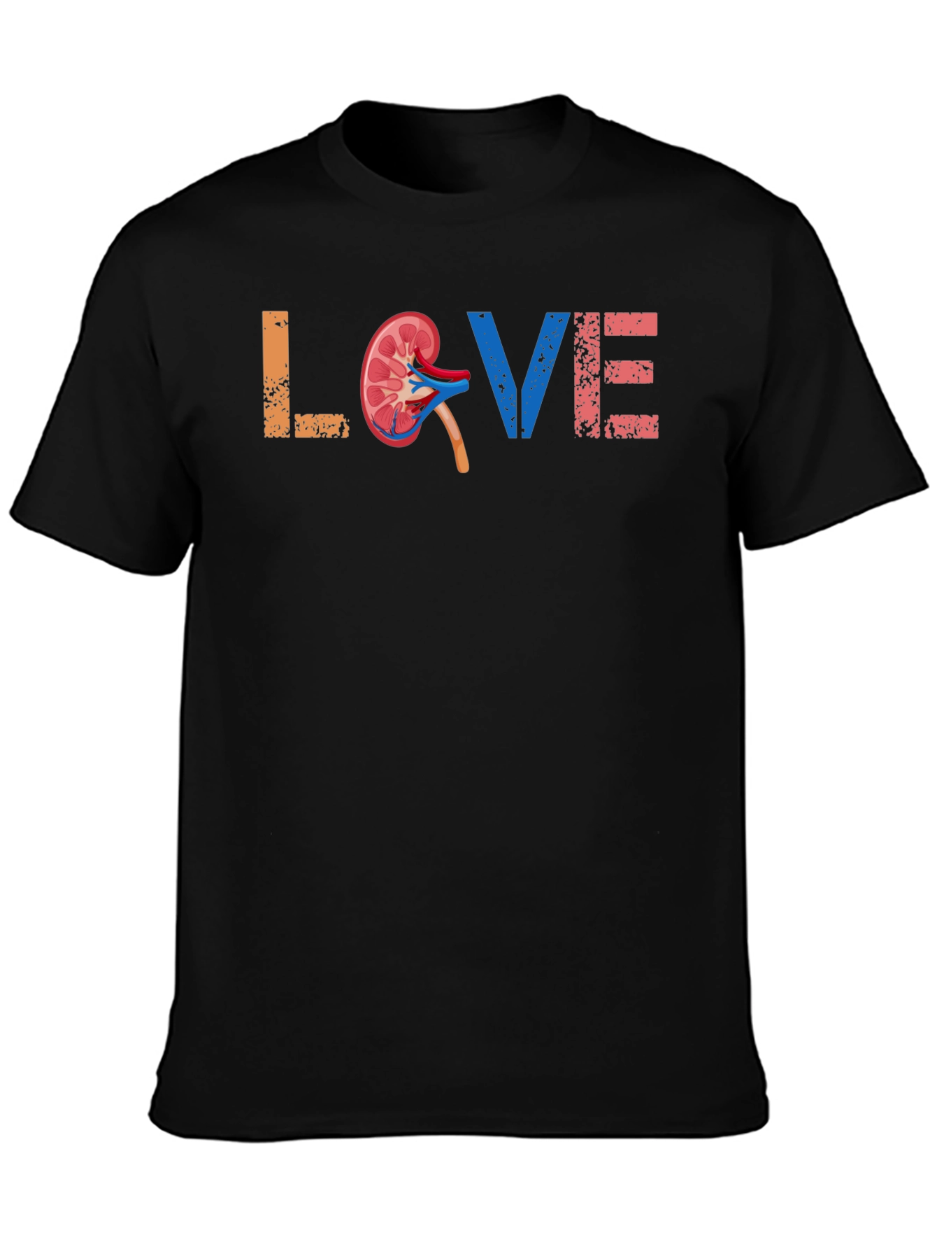 Black Love Kidney T-Shirt - Organ Donor Awareness Tee view 3