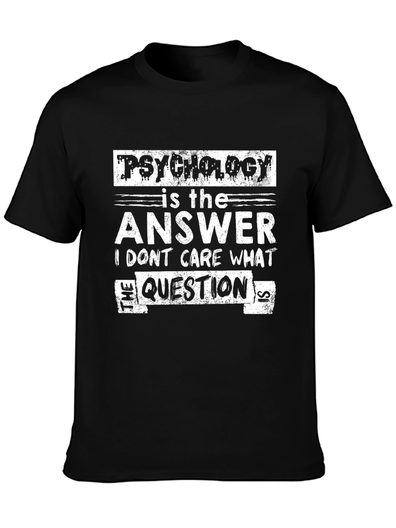 Black Psychology is the Answer T-Shirt Funny Gift Idea view 3
