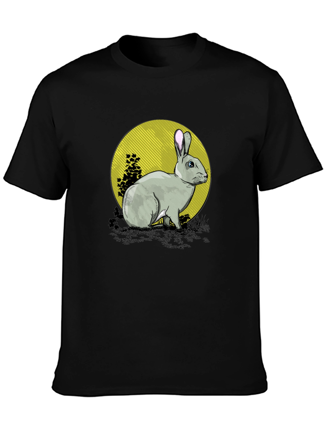 Black Rabbit Graphic Black T-Shirt view 3