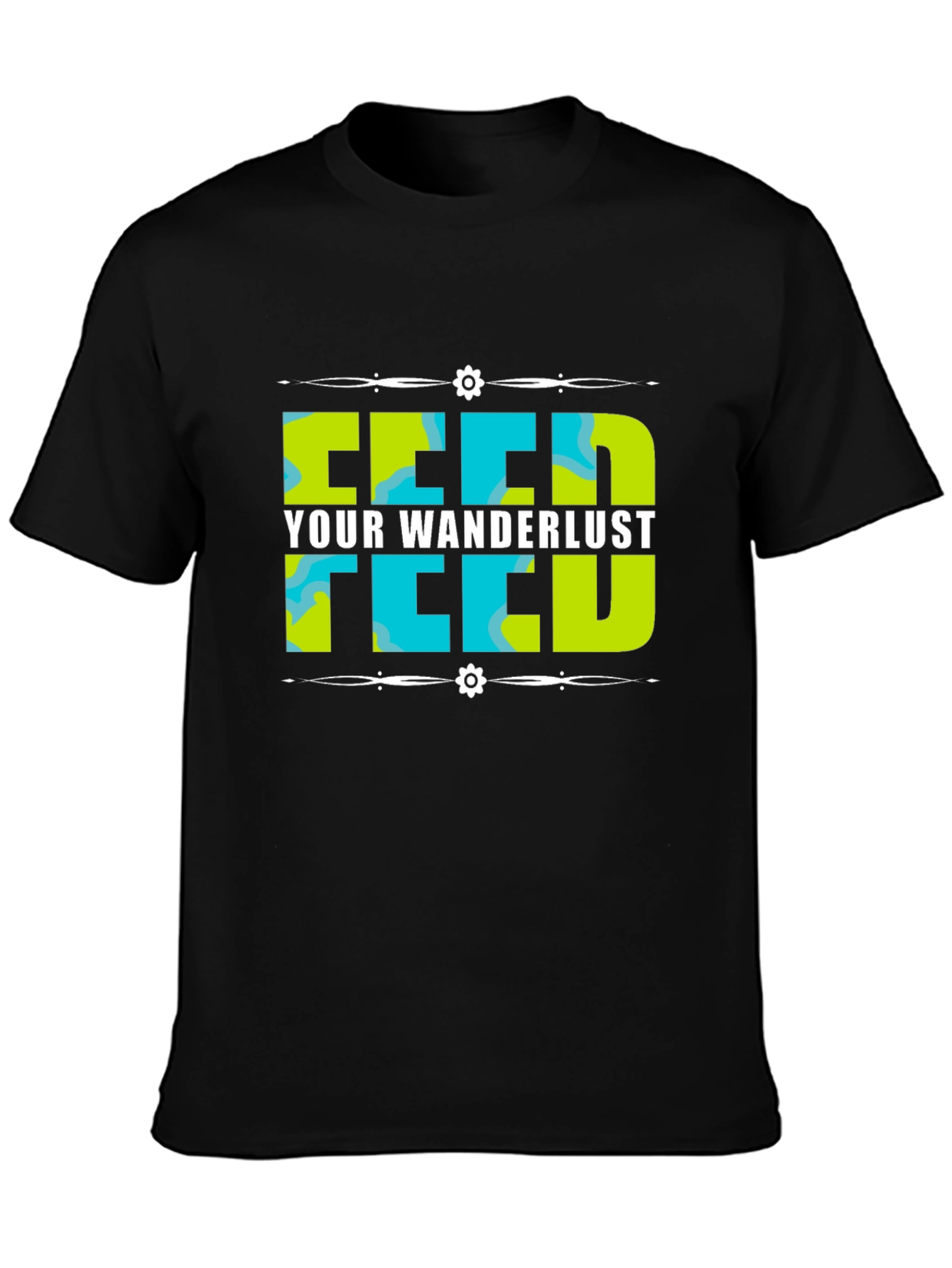 Black Feed Your Wanderlust Graphic Tee view 3