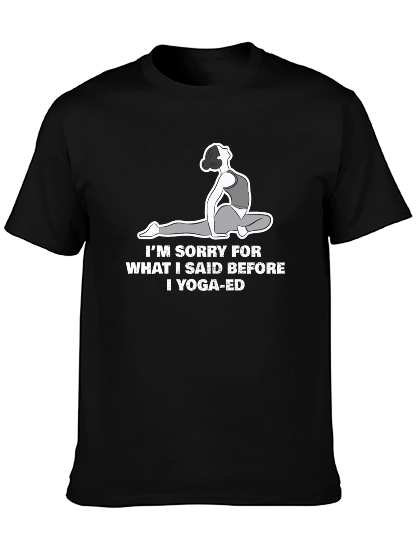Black Yoga Excuse T-Shirt view 3