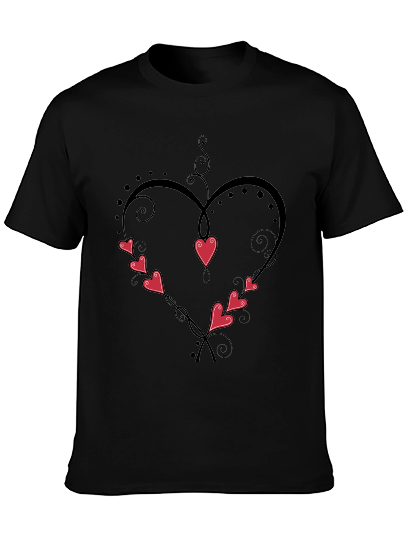 Black Heart Vines T-Shirt view 3