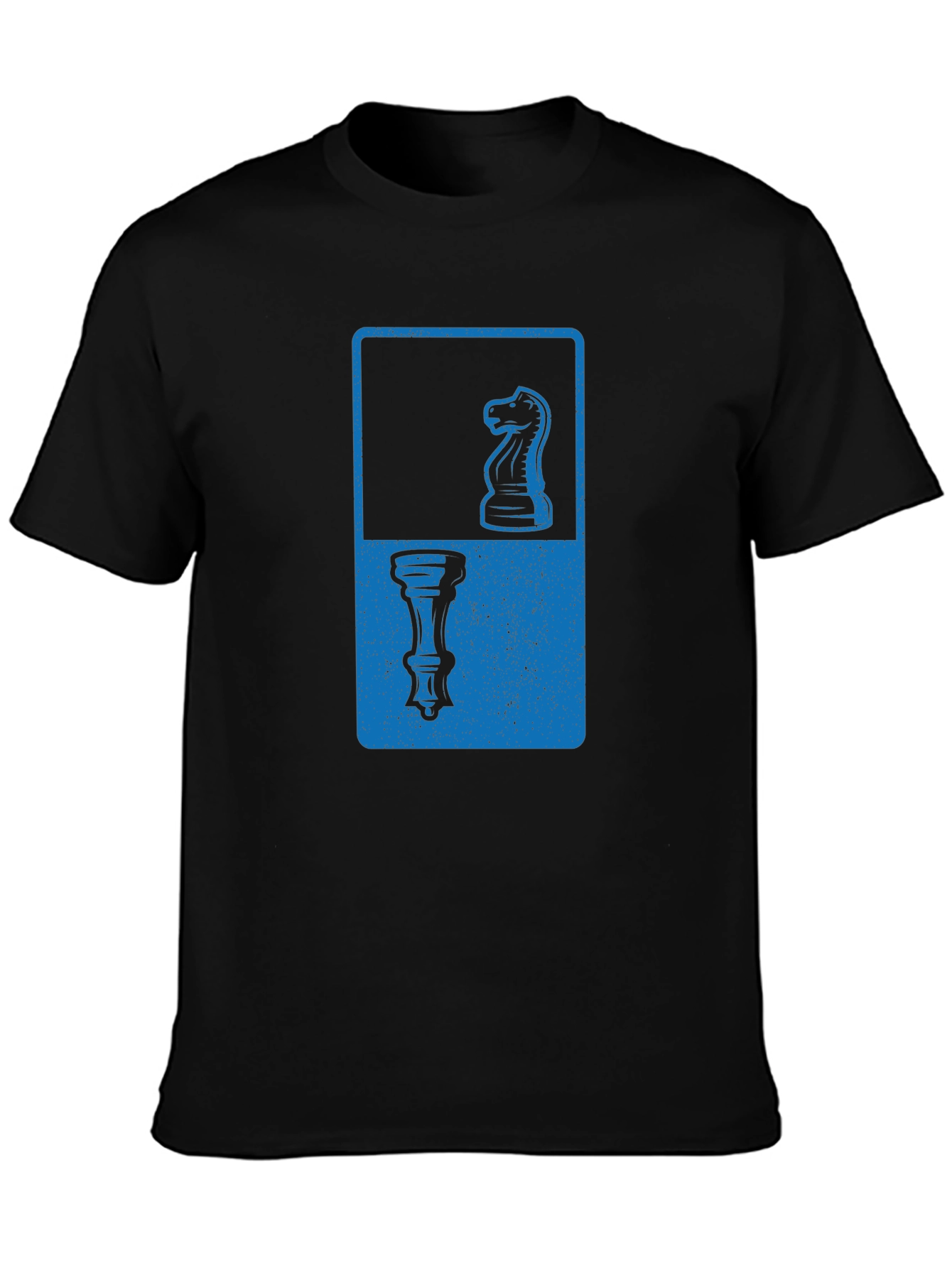 Chess Piece Graphic Tee - Knight & Rook Design - 3