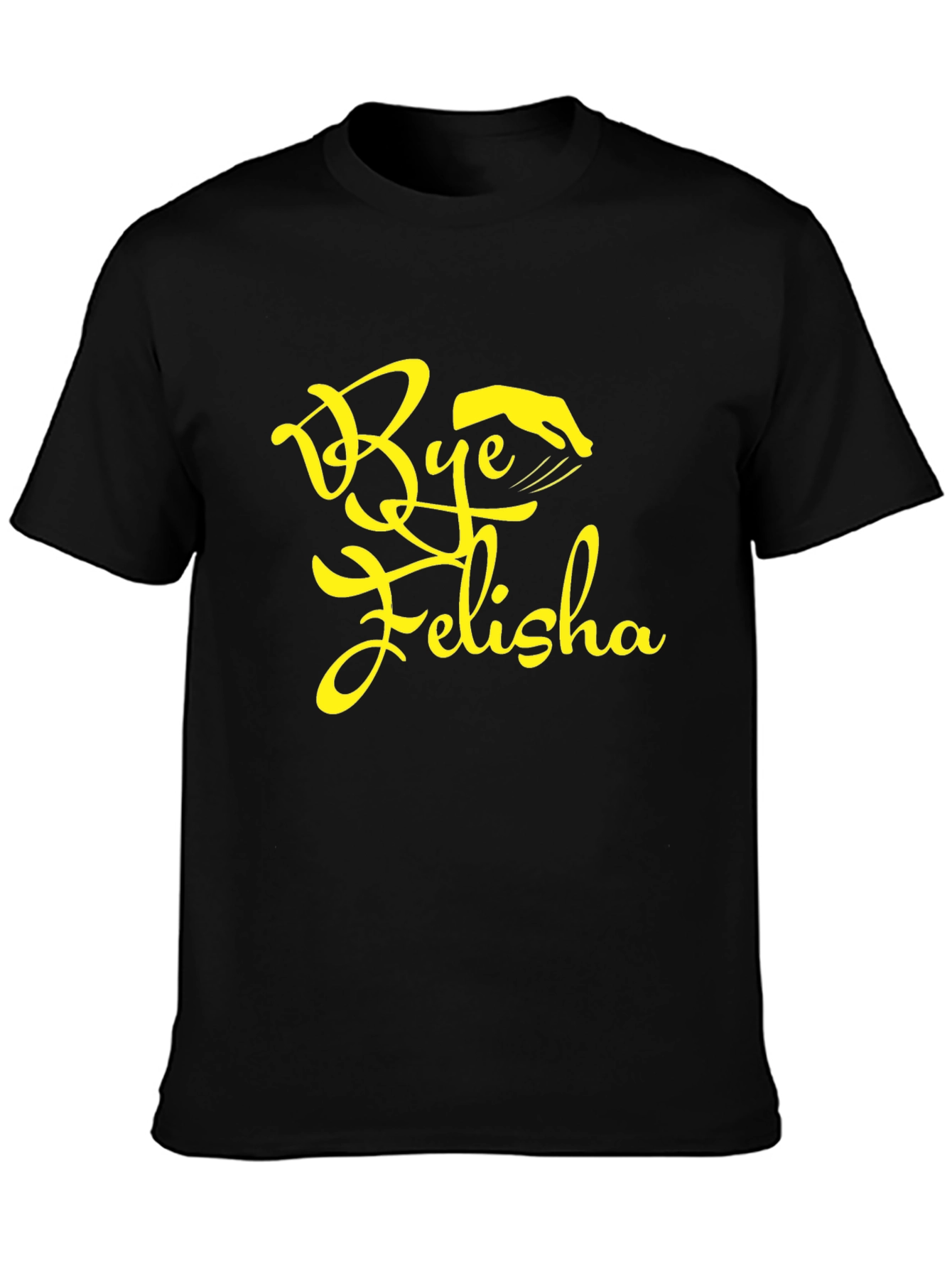Black Bye Felisha Graphic Tee - Trendy Slogan T-Shirt view 3