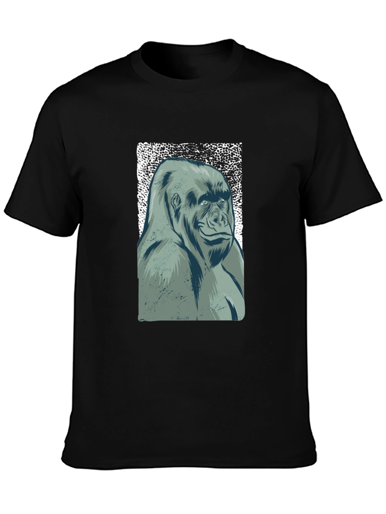 Black Cool Gorilla Graphic Black T-Shirt view 3