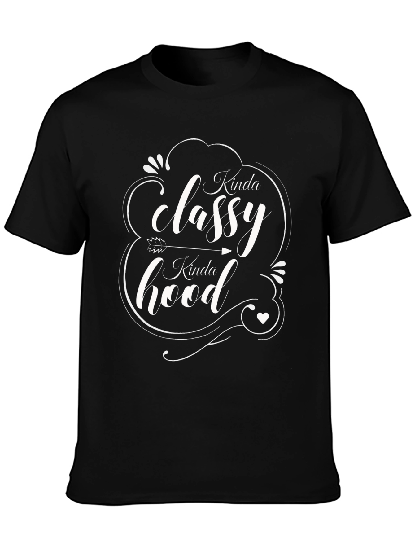 Black Kinda Classy Kinda Hood Graphic T-Shirt view 3