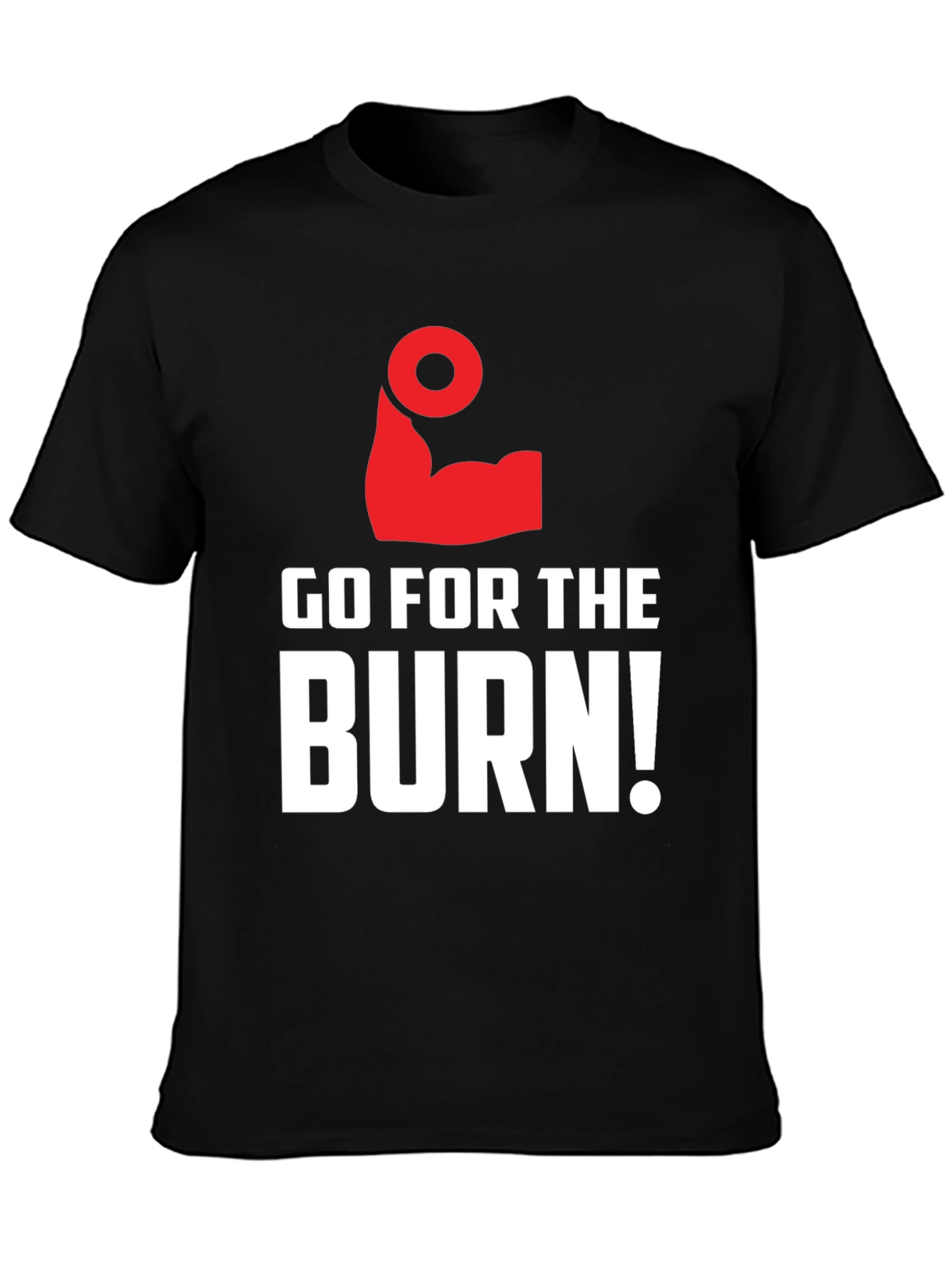 Black Go For The Burn! Graphic Tee Shirt view 3