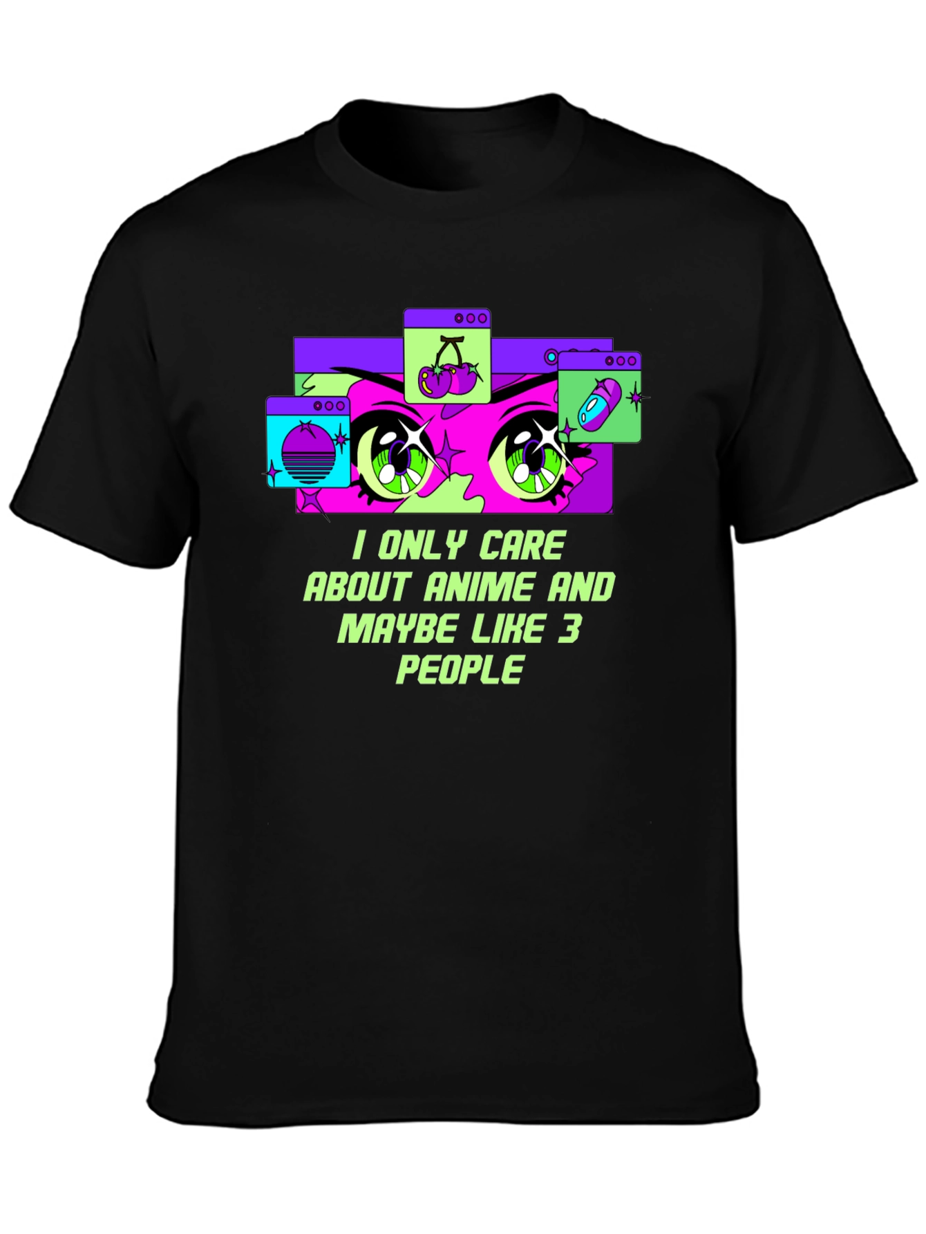 Black Anime Lover Graphic Tee view 3