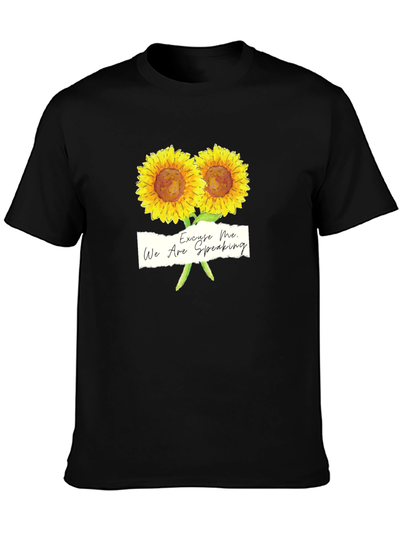 Black Excuse Me, Sunflower Graphic Tee view 3