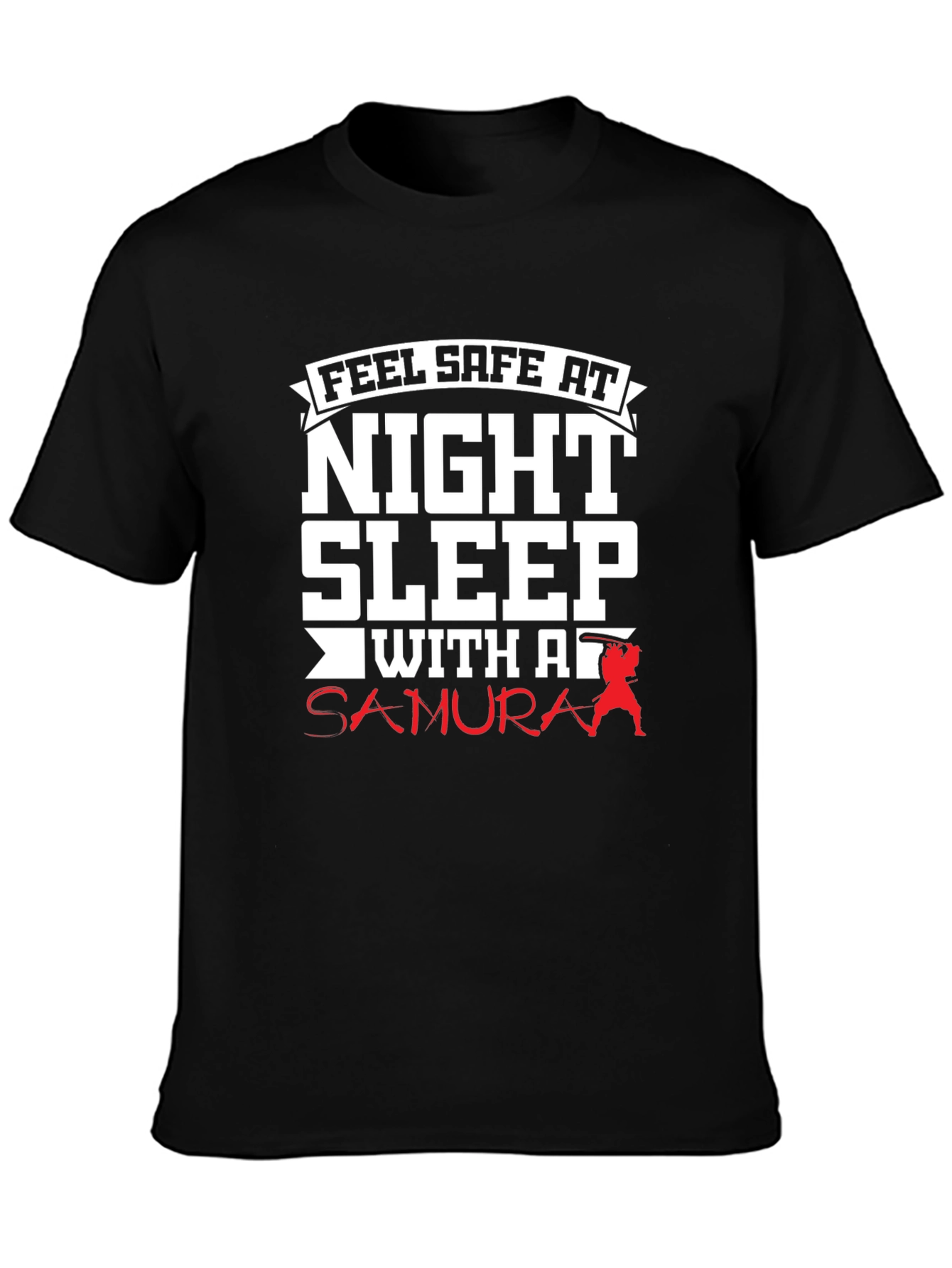 Black Feel Safe At Night T-Shirt view 3