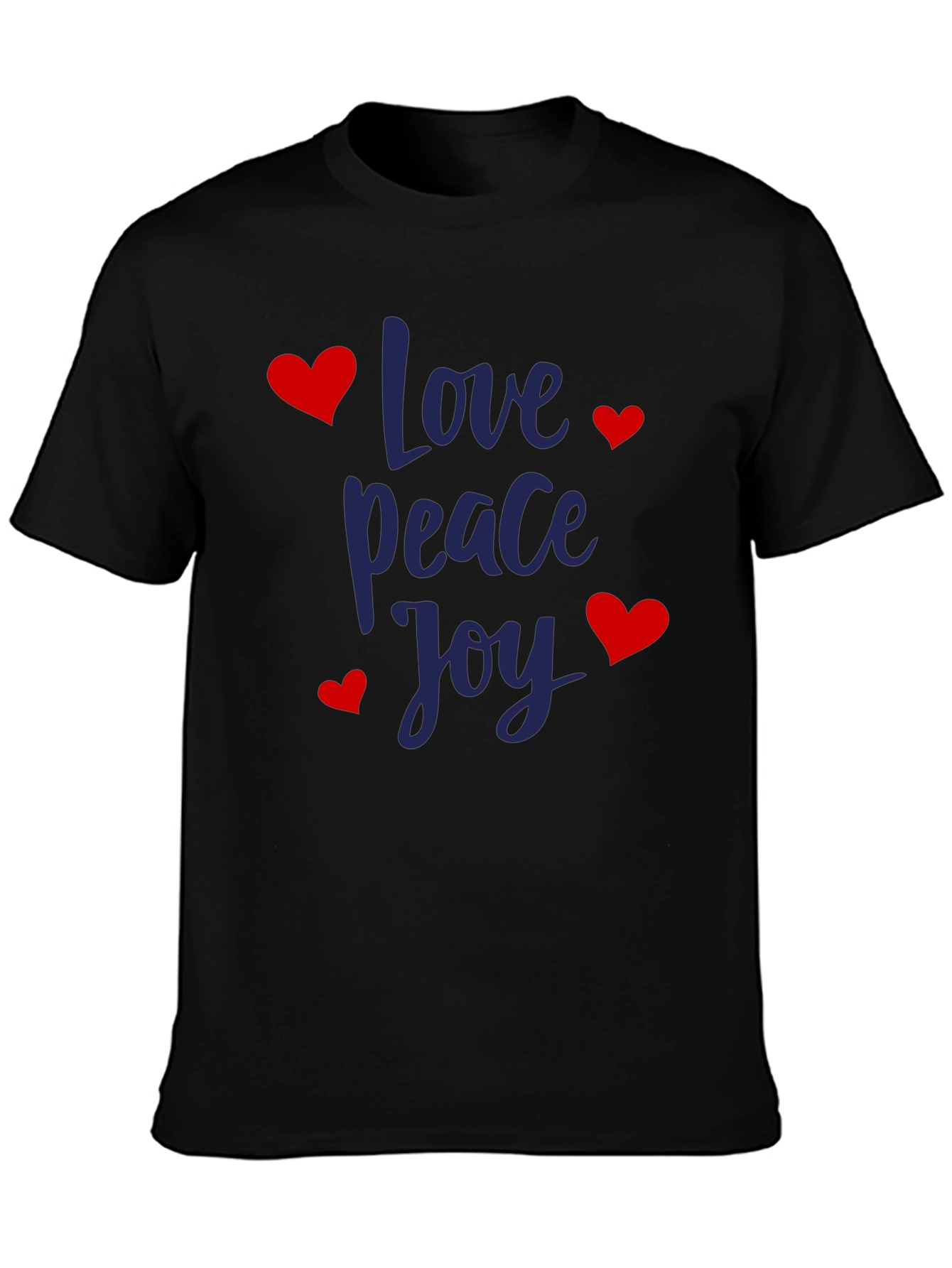 Black Love Peace Joy Graphic T-Shirt view 3