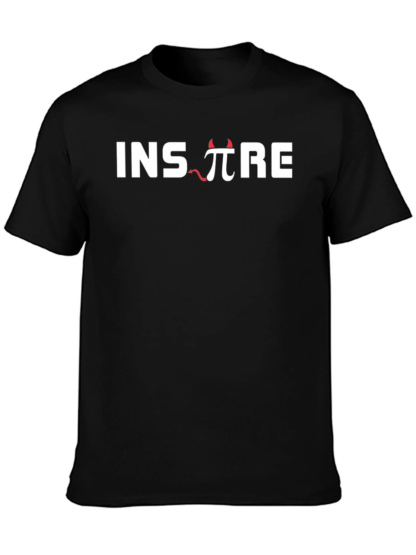 Black Inspire T-Shirt - Devil Pi Design view 3